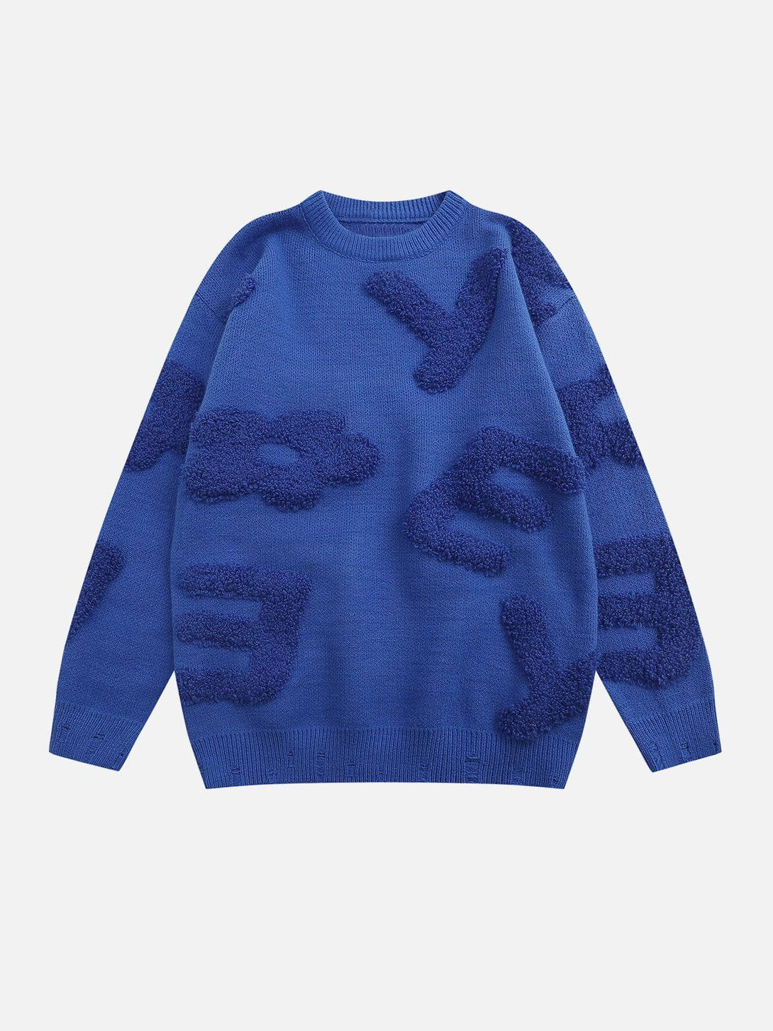 Lacezy - Letters Jacquard Sweater- Streetwear Fashion - lacezy.com