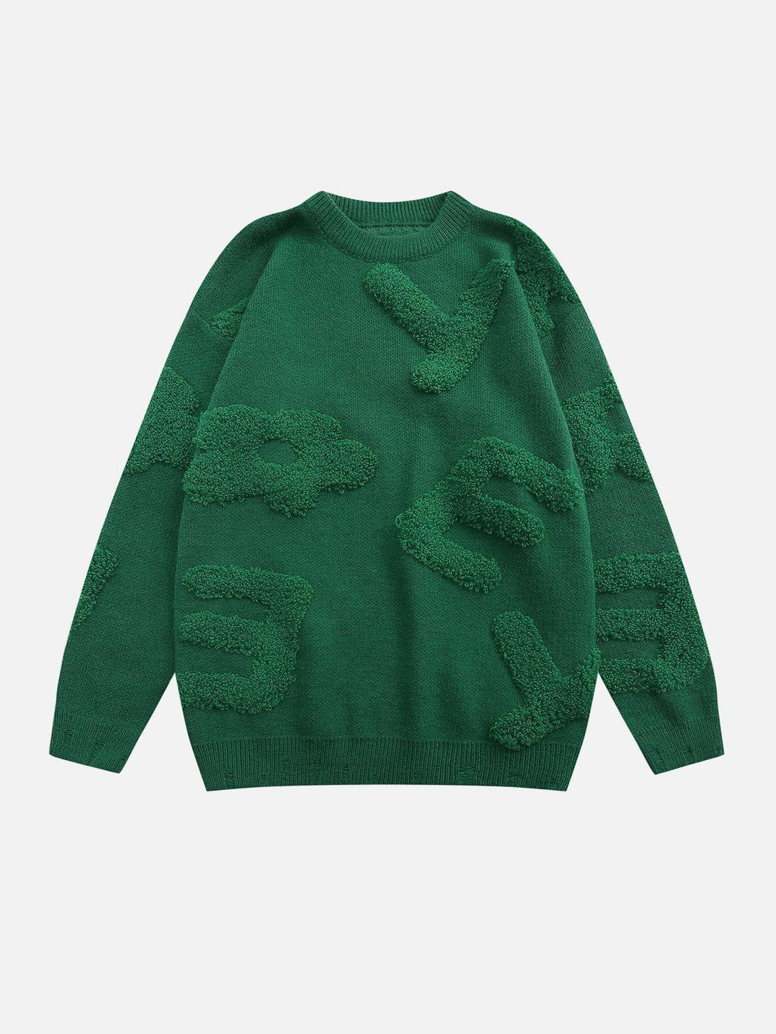 Lacezy - Letters Jacquard Sweater- Streetwear Fashion - lacezy.com