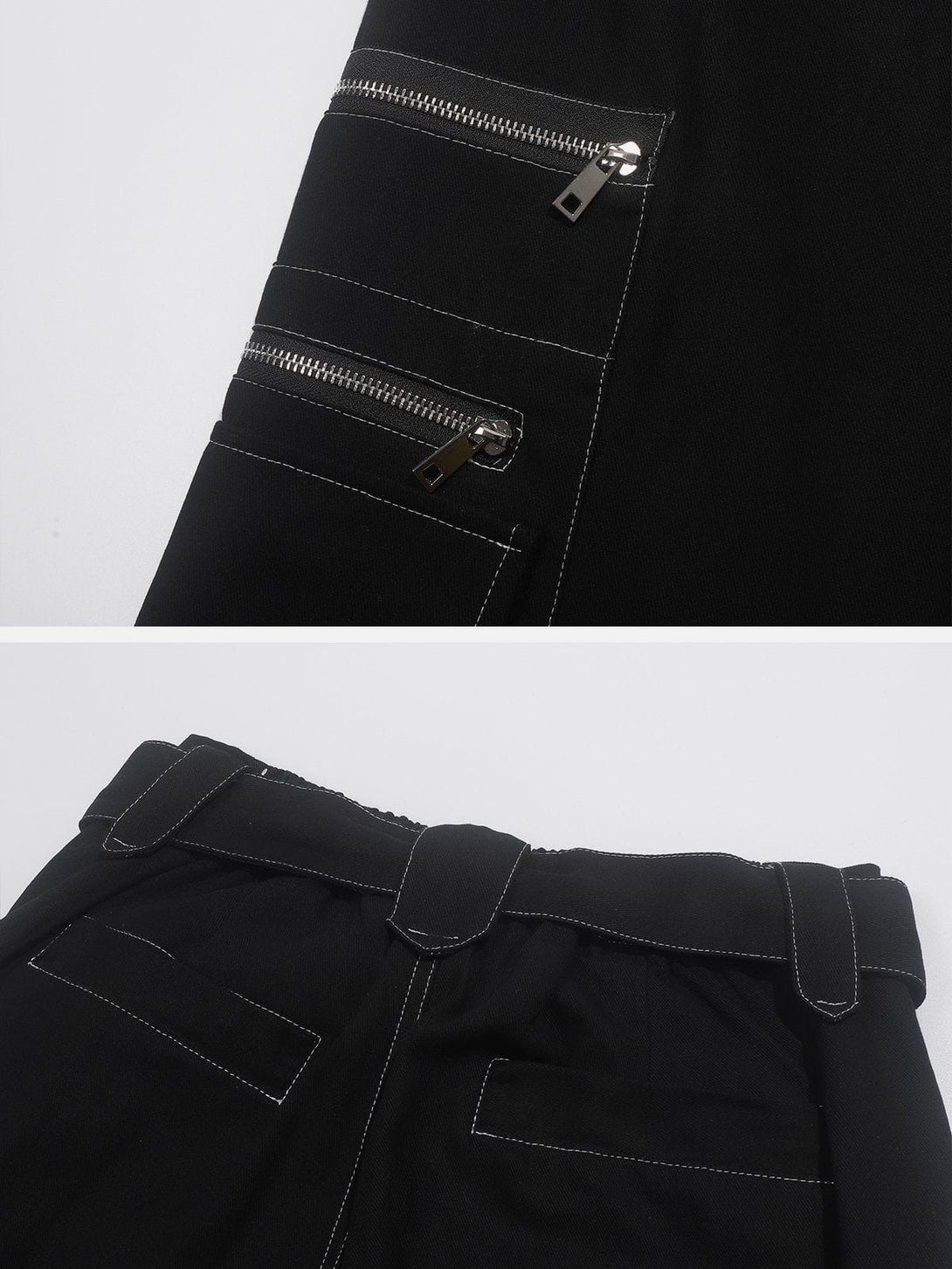 Lacezy - Line Zip Design Pants- Streetwear Fashion - lacezy.com