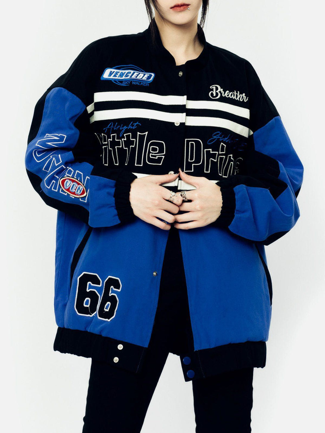 Lacezy - Little Prince Racing Detachable Jacket- Streetwear Fashion - lacezy.com