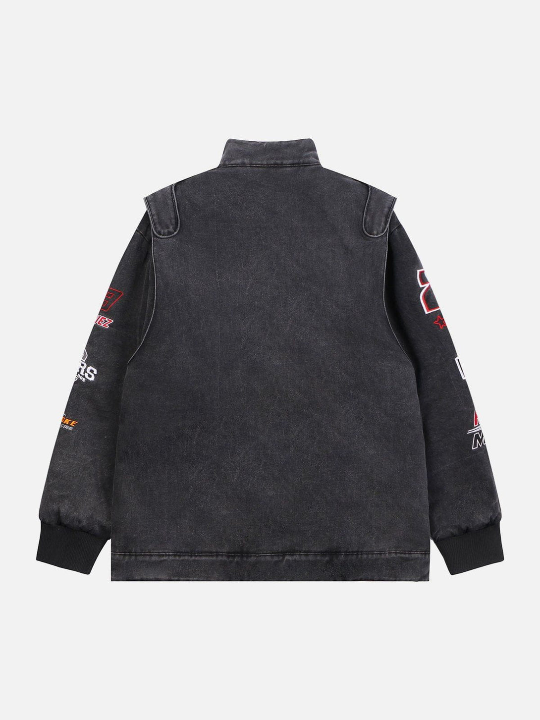 Lacezy - Locomotives Embroidered Labels Winter Coat- Streetwear Fashion - lacezy.com