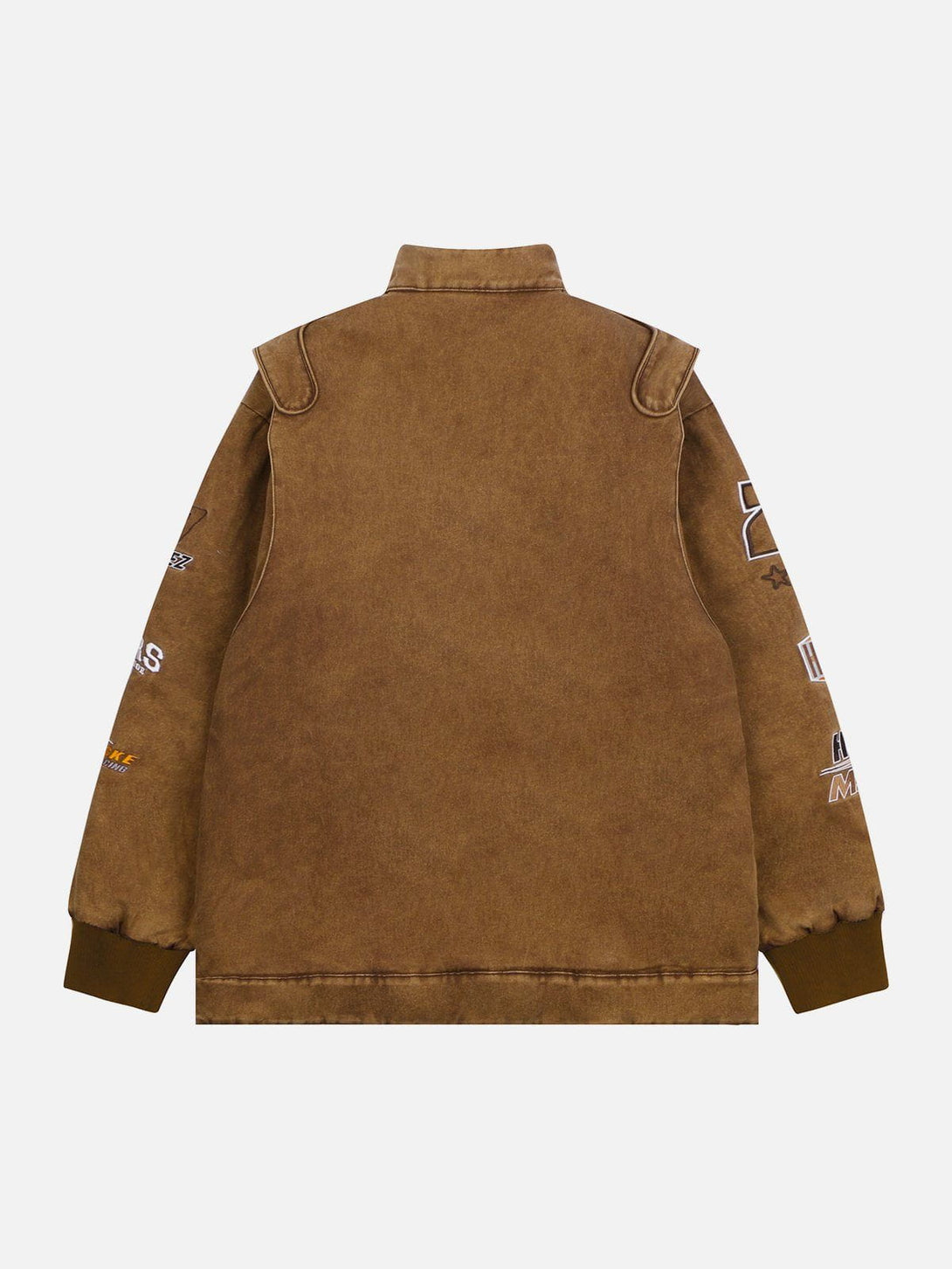 Lacezy - Locomotives Embroidered Labels Winter Coat- Streetwear Fashion - lacezy.com