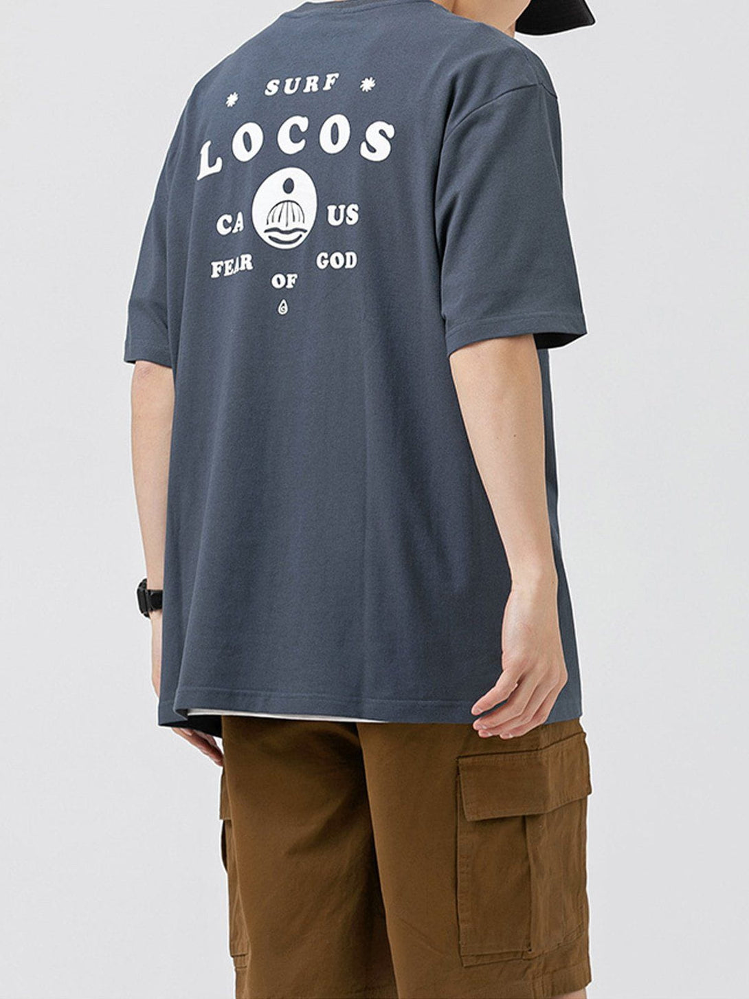 Lacezy - Locos Letter Print Tee- Streetwear Fashion - lacezy.com