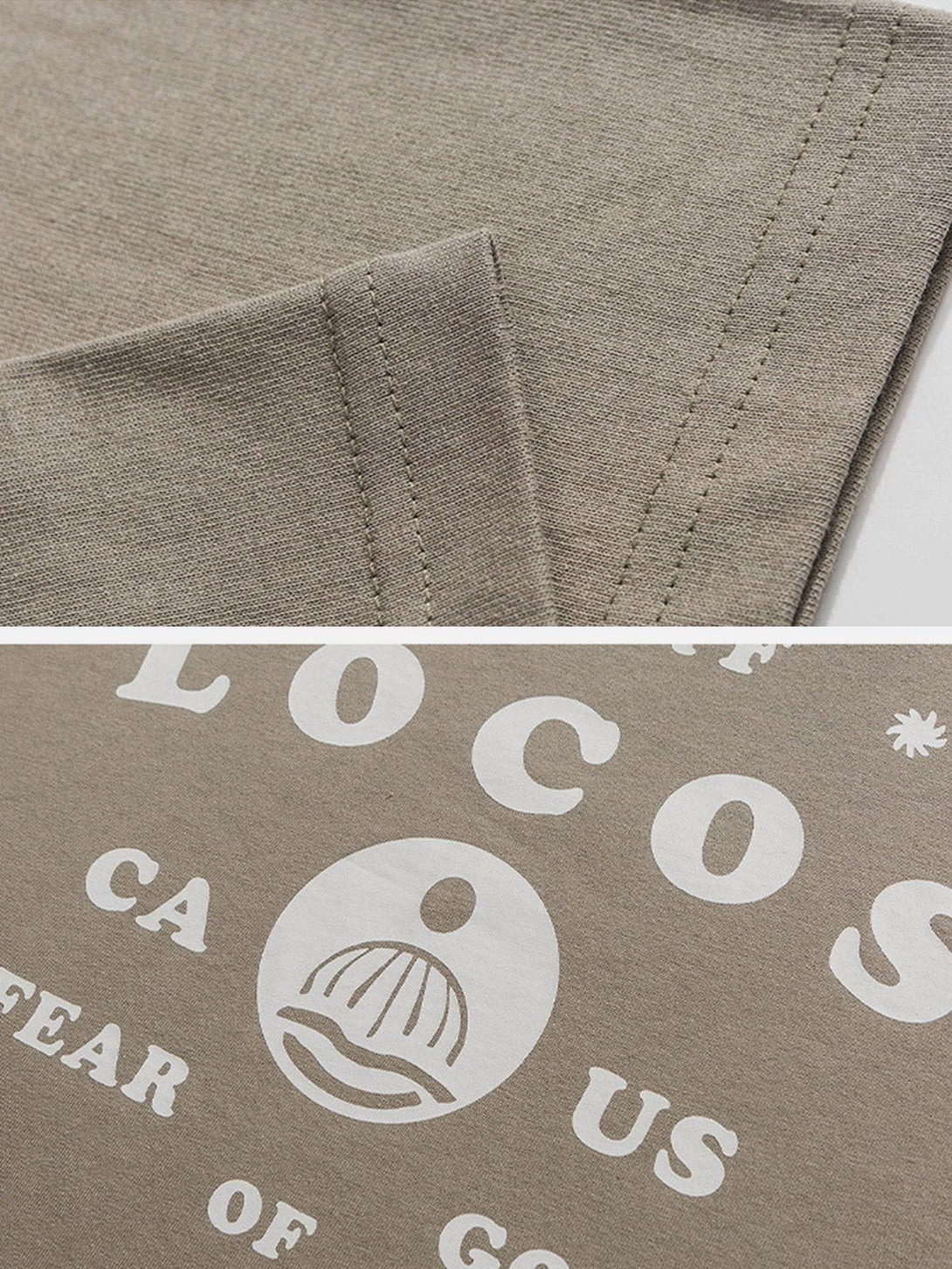 Lacezy - Locos Letter Print Tee- Streetwear Fashion - lacezy.com