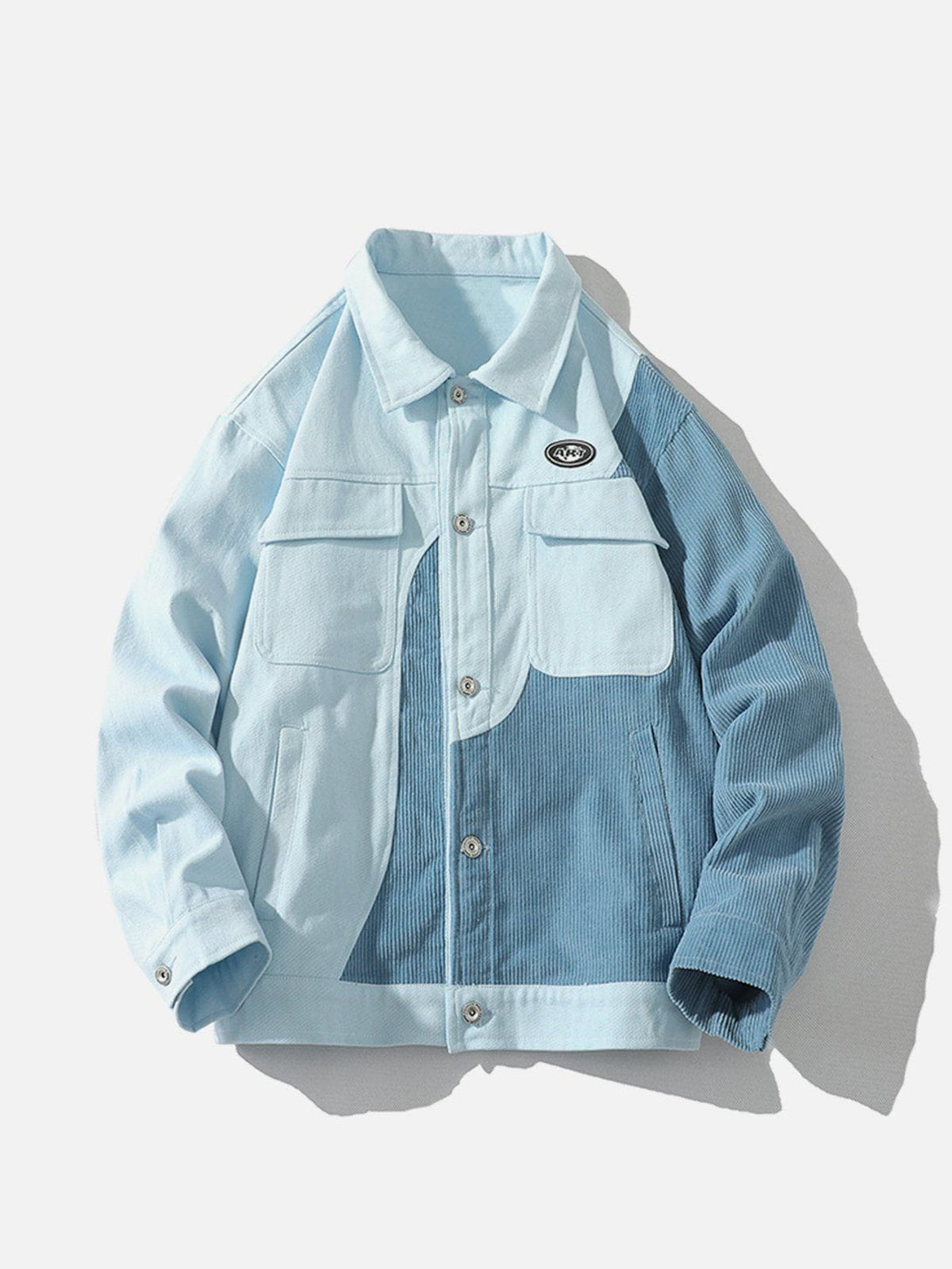 Lacezy - Loose Color Block Jacket- Streetwear Fashion - lacezy.com