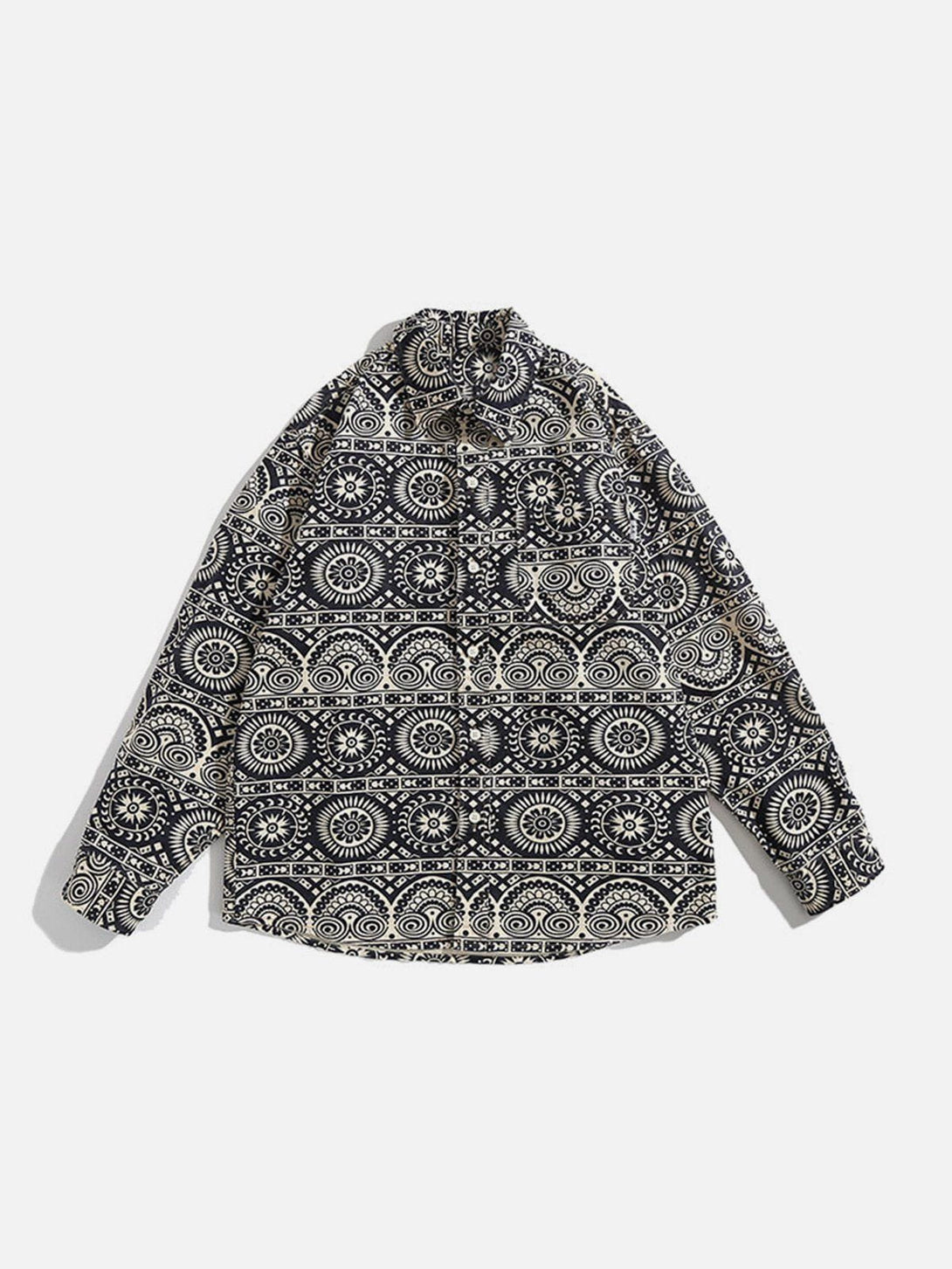 Lacezy - Loose Embroidery Shacket- Streetwear Fashion - lacezy.com