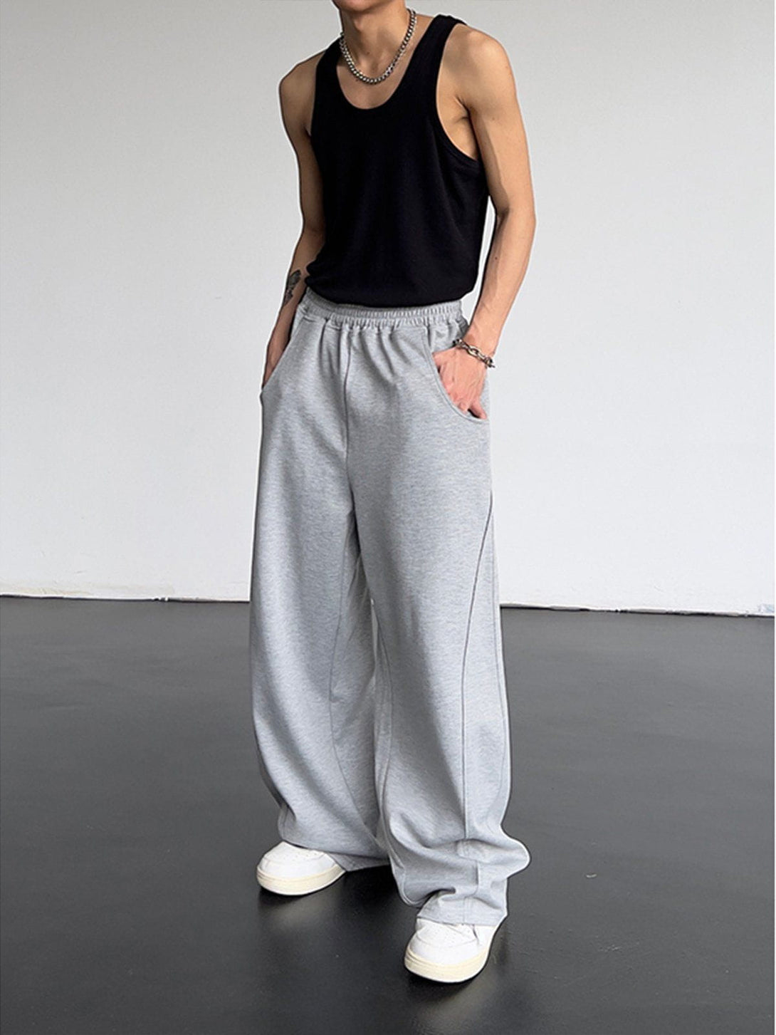 Lacezy - Loose High Waist Pants- Streetwear Fashion - lacezy.com