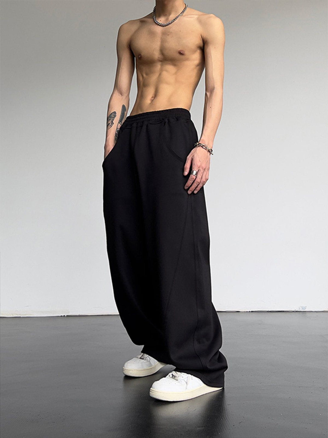 Lacezy - Loose High Waist Pants- Streetwear Fashion - lacezy.com