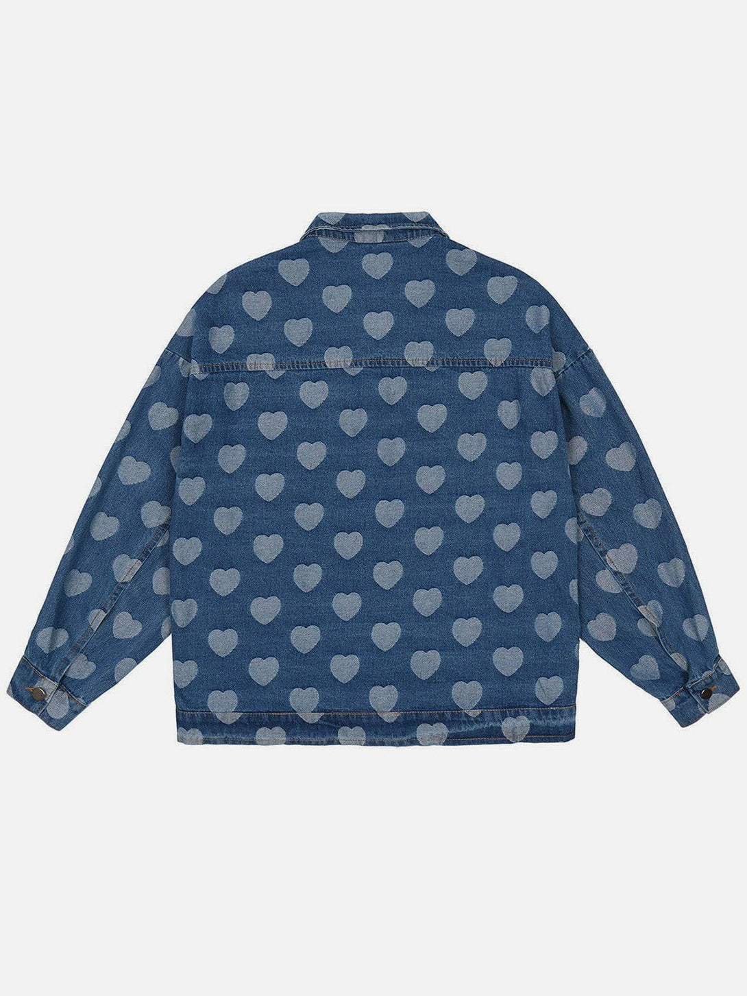 Lacezy - Love Embroidered Pocket Denim Jacket- Streetwear Fashion - lacezy.com