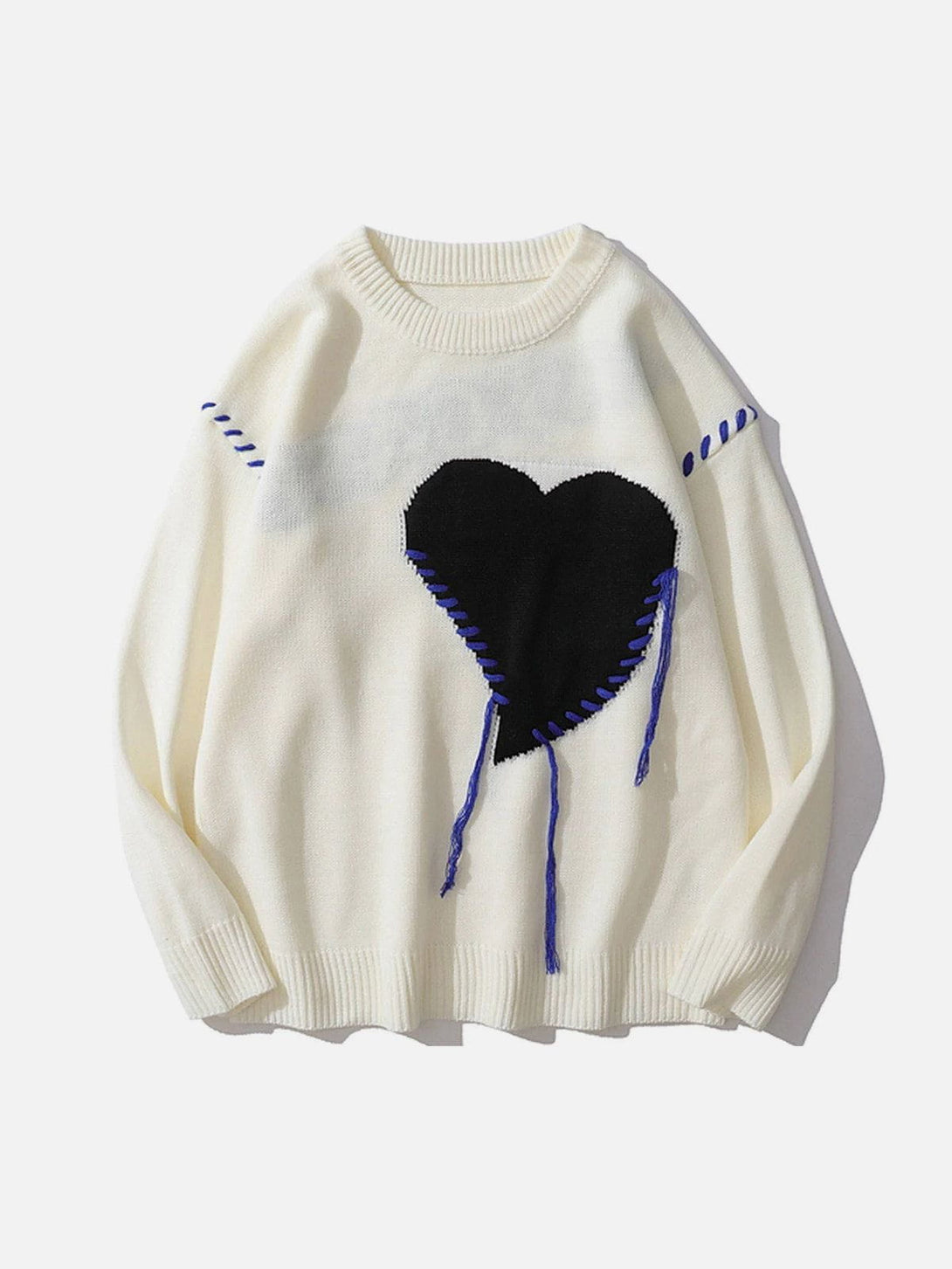 Lacezy - Love Embroidered Sweater- Streetwear Fashion - lacezy.com