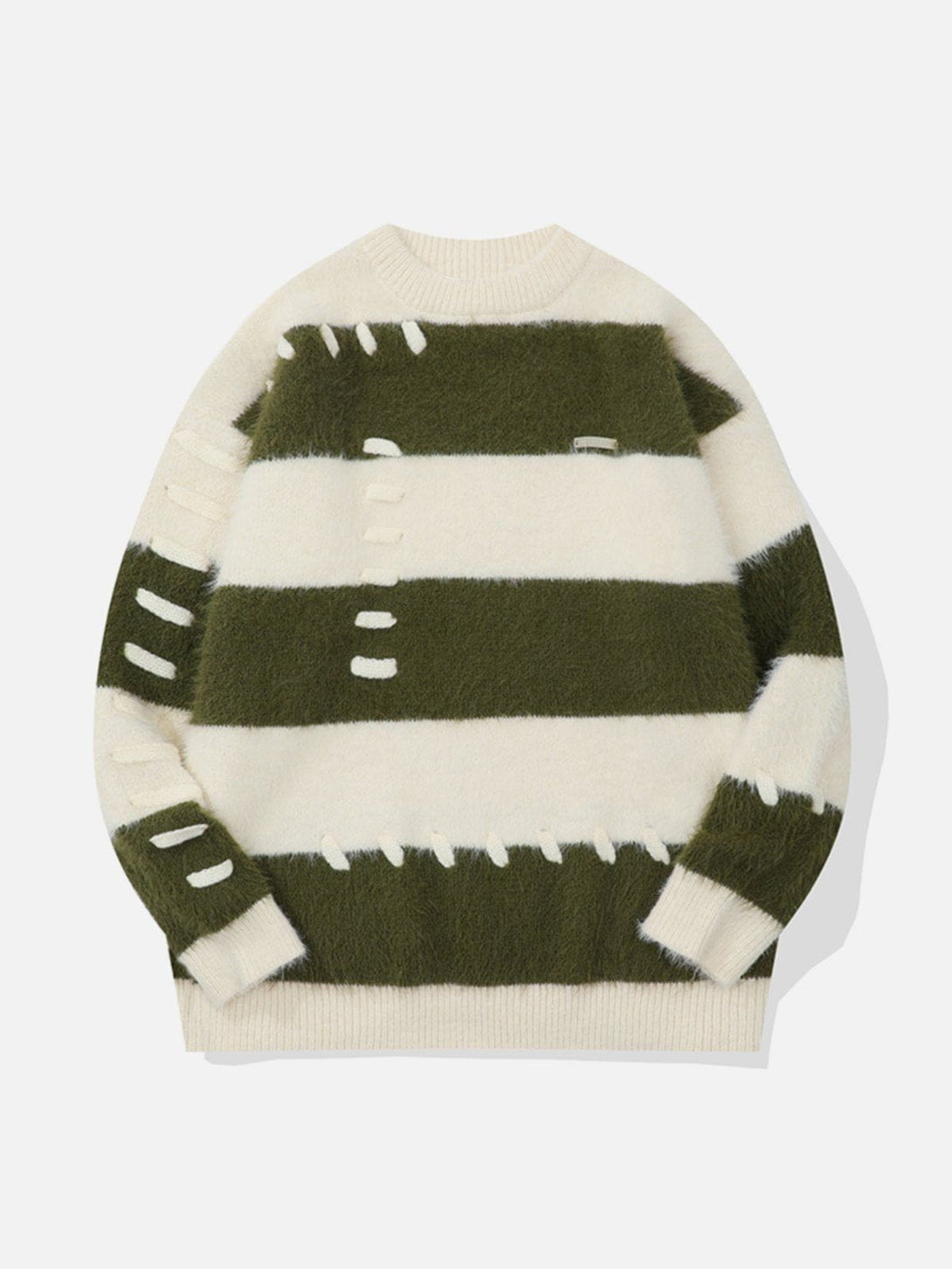 Lacezy - Mohair Stripe Sweater- Streetwear Fashion - lacezy.com