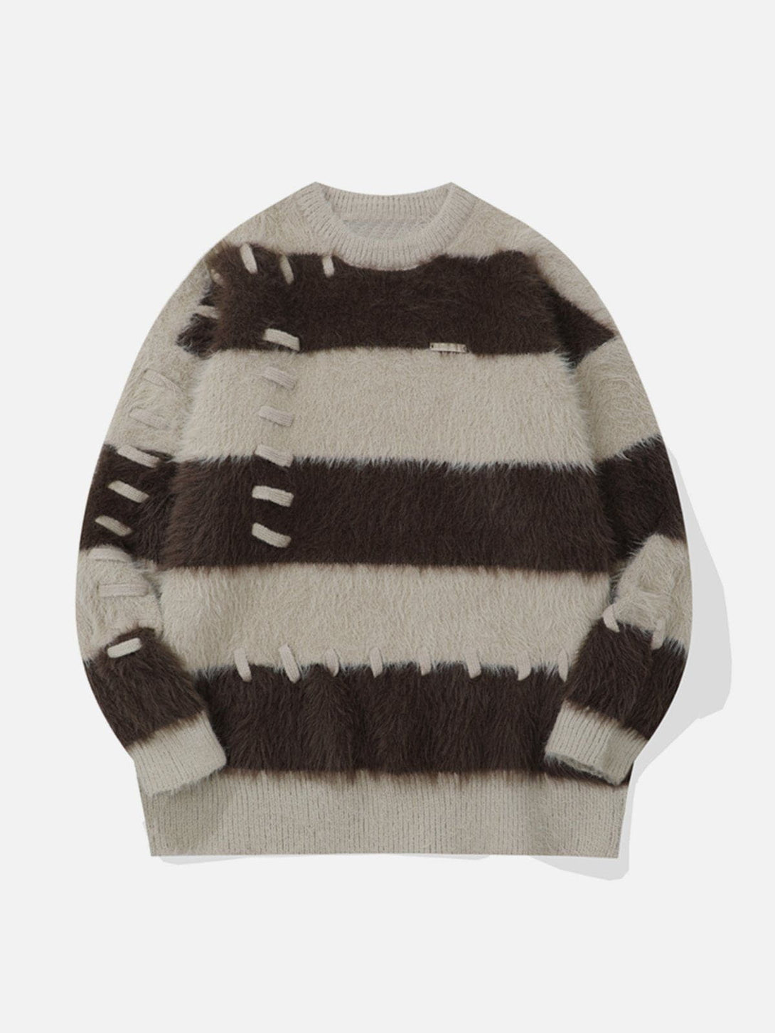 Lacezy - Mohair Stripe Sweater- Streetwear Fashion - lacezy.com