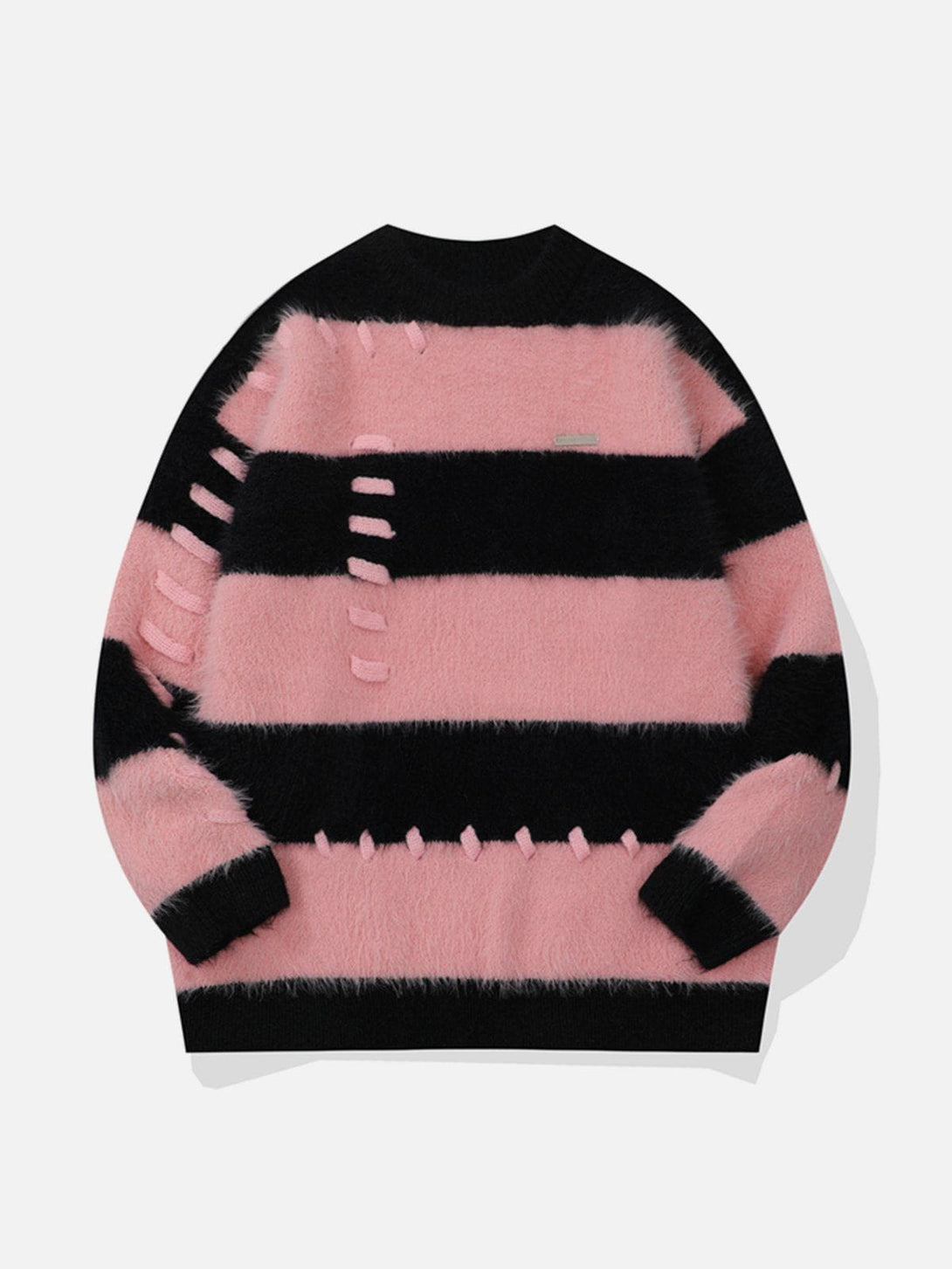 Lacezy - Mohair Stripe Sweater- Streetwear Fashion - lacezy.com