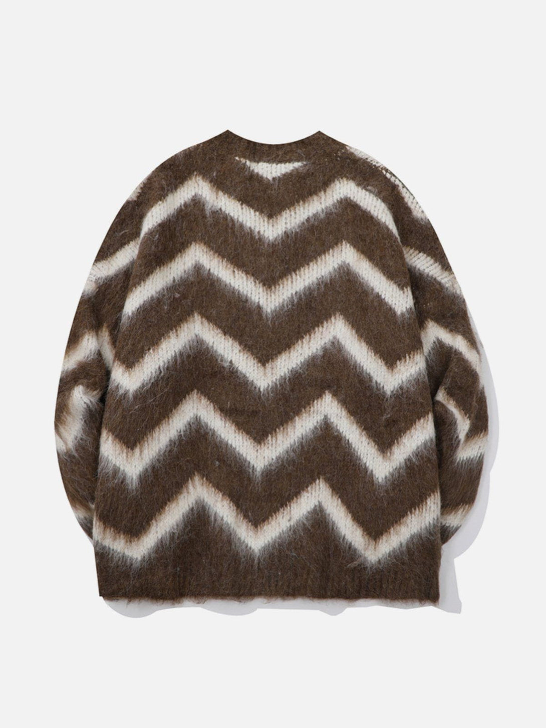 Lacezy - Mohair Wavy Stripe Sweater- Streetwear Fashion - lacezy.com