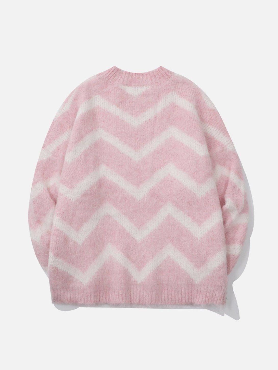 Lacezy - Mohair Wavy Stripe Sweater- Streetwear Fashion - lacezy.com