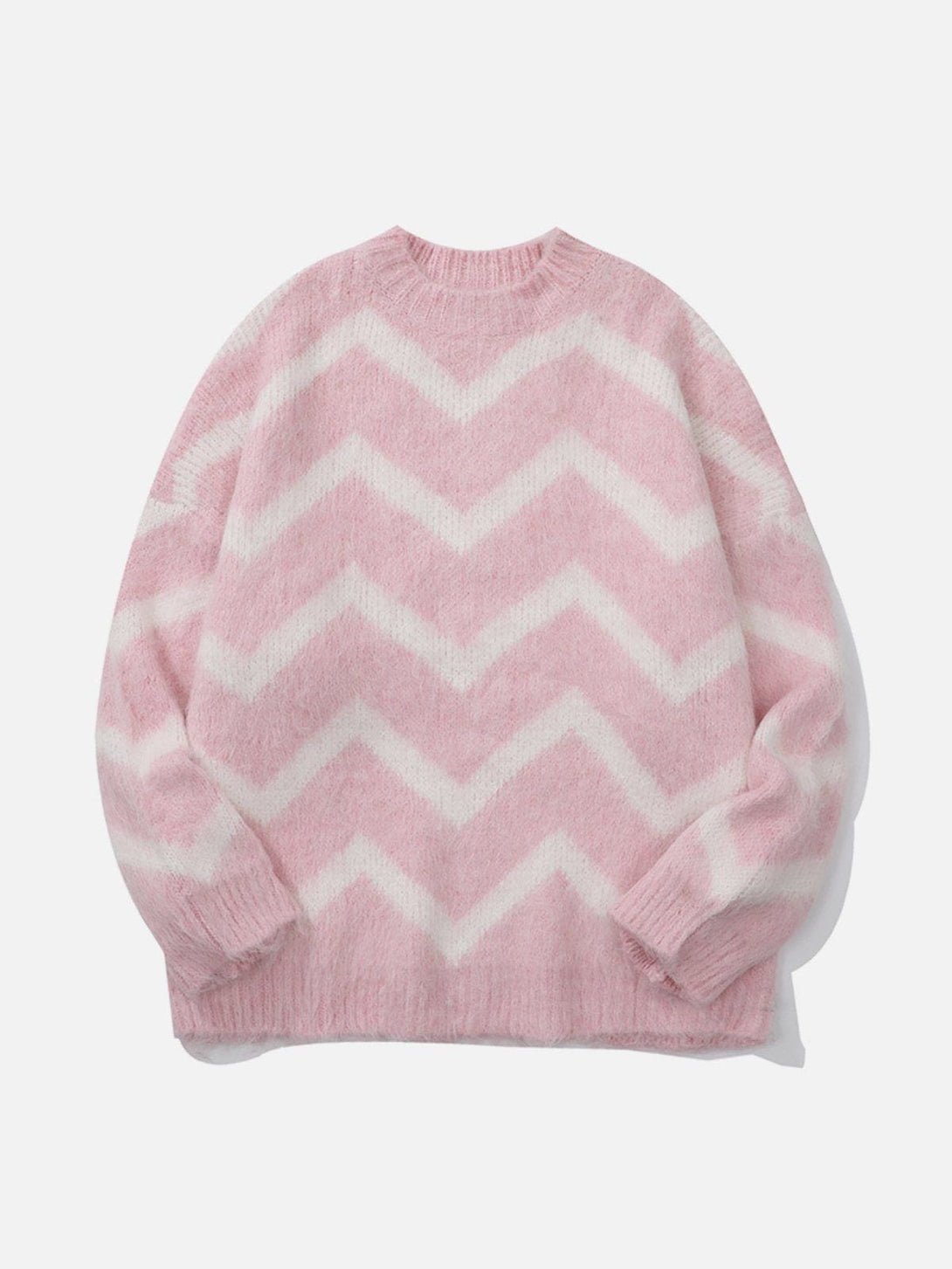 Lacezy - Mohair Wavy Stripe Sweater- Streetwear Fashion - lacezy.com