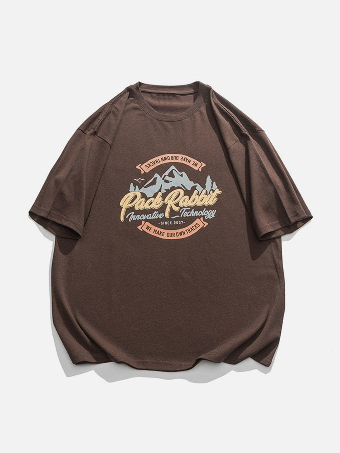 Lacezy - Mountain Tree Print Tee- Streetwear Fashion - lacezy.com