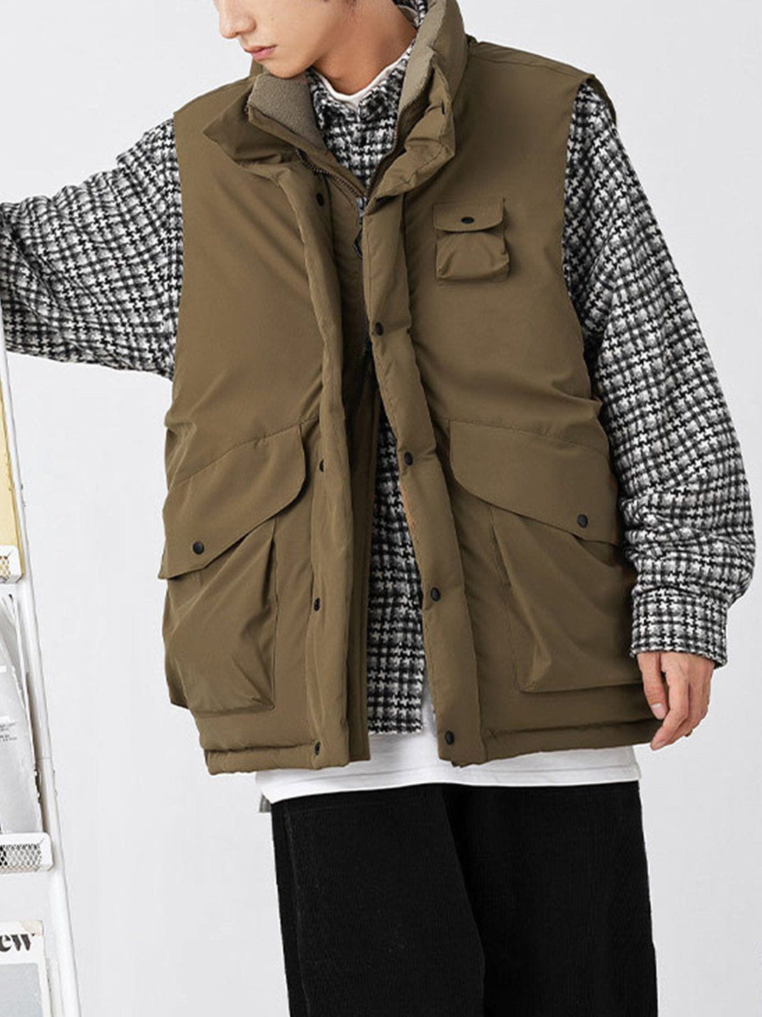 Lacezy - Multi-Pocket Cargo Gilet- Streetwear Fashion - lacezy.com