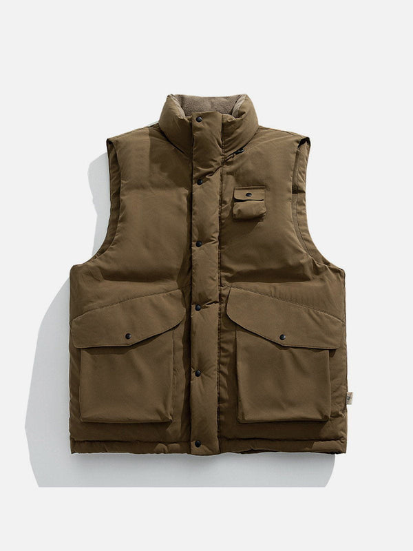 Lacezy - Multi-Pocket Cargo Gilet- Streetwear Fashion - lacezy.com