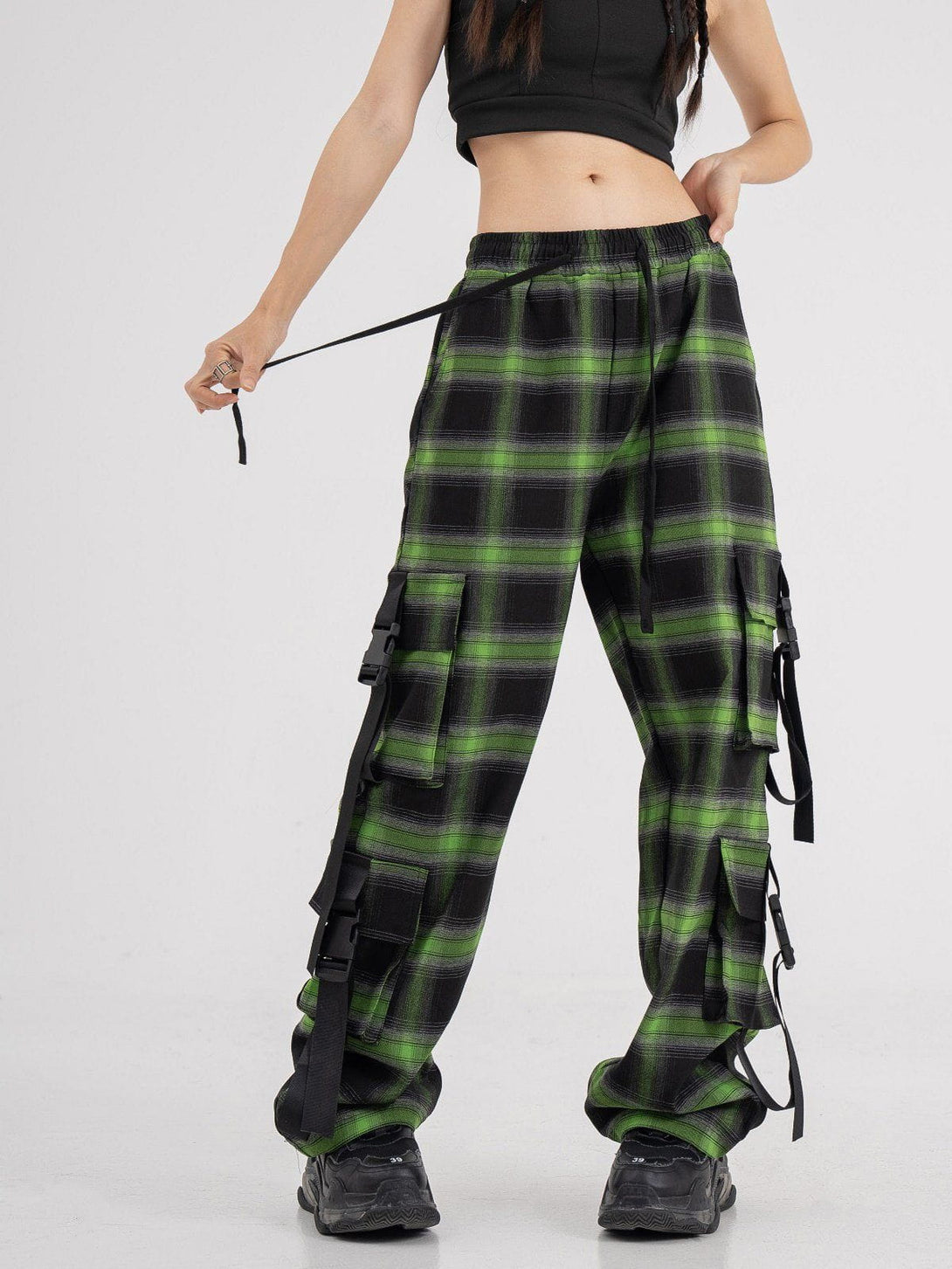 Lacezy - Multi-Pocket Streamer Pants- Streetwear Fashion - lacezy.com