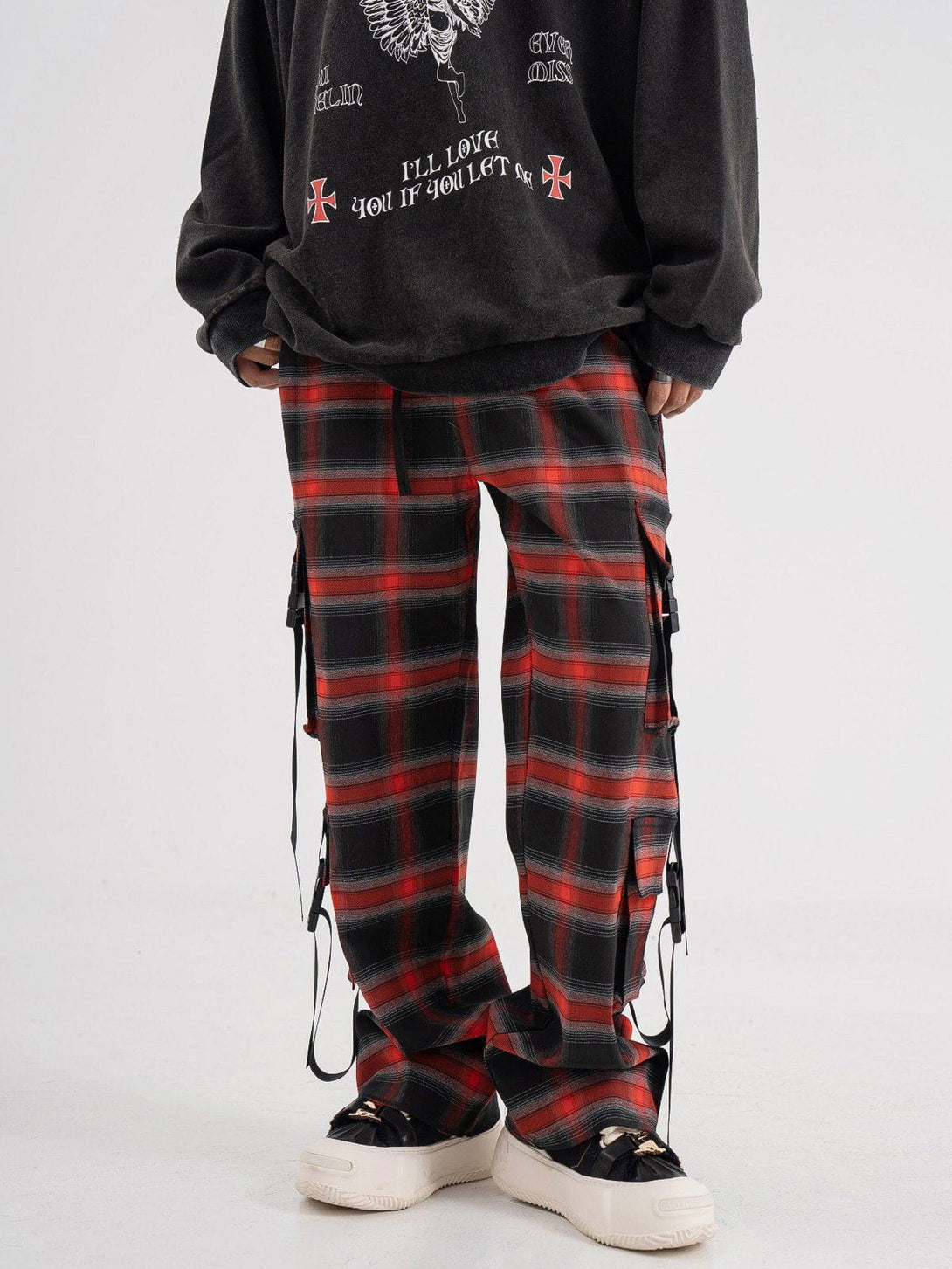 Lacezy - Multi-Pocket Streamer Pants- Streetwear Fashion - lacezy.com