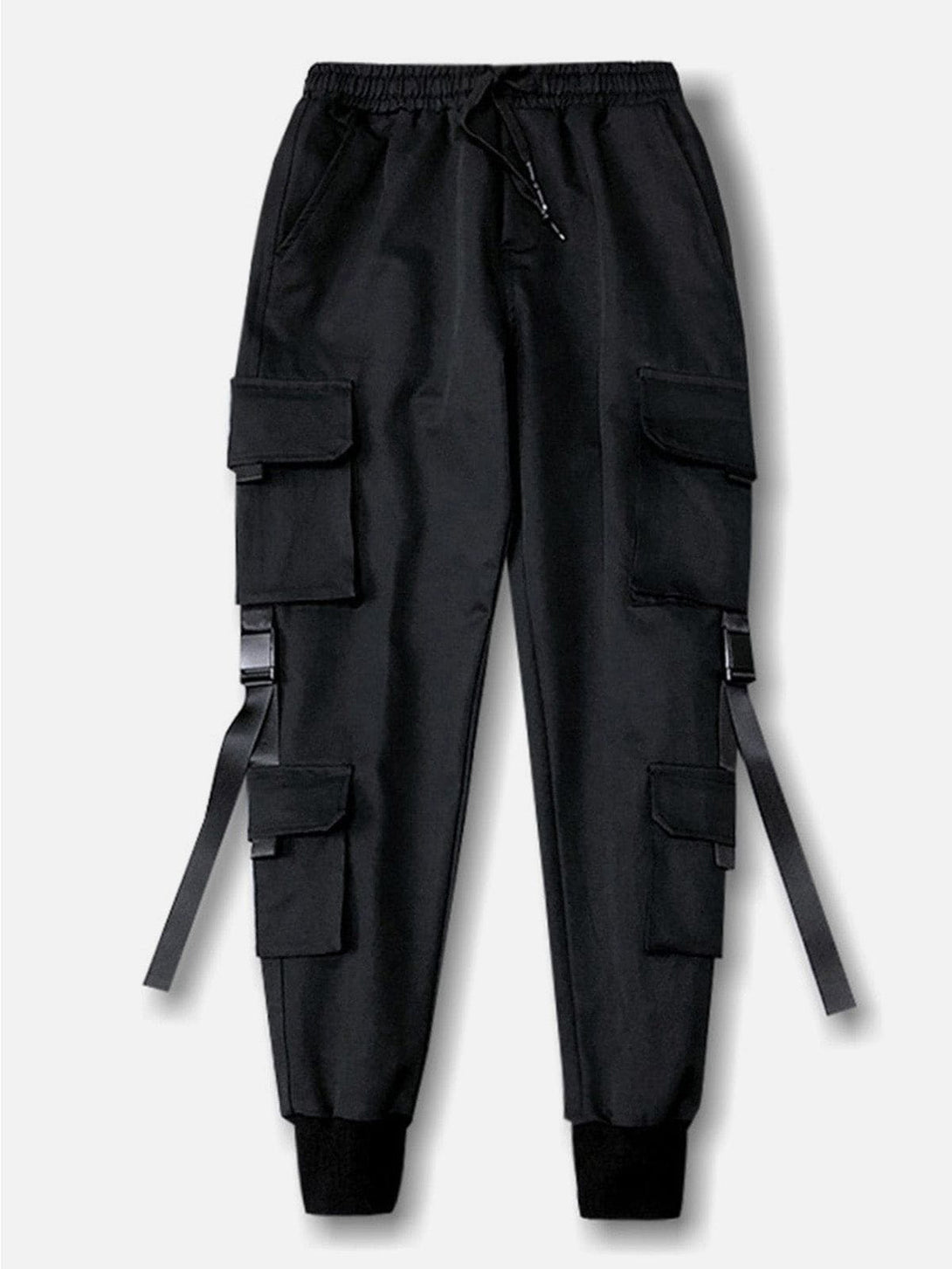 Lacezy - "Multi Pockets Ribbons" Joggers- Streetwear Fashion - lacezy.com