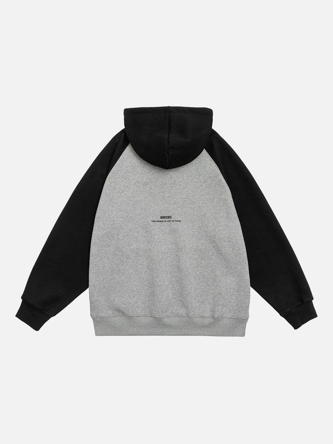 Lacezy - Nonsense Print Raglan Hoodie- Streetwear Fashion - lacezy.com