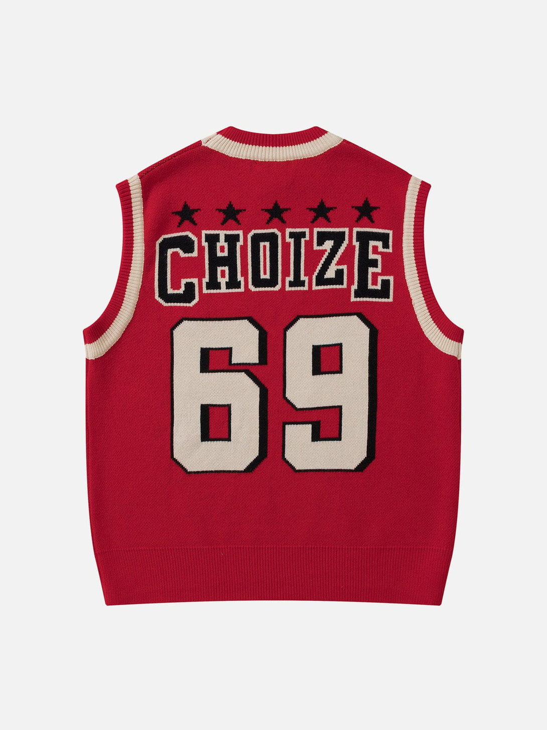 Lacezy - Number Letter Graphic Sweater Vest- Streetwear Fashion - lacezy.com