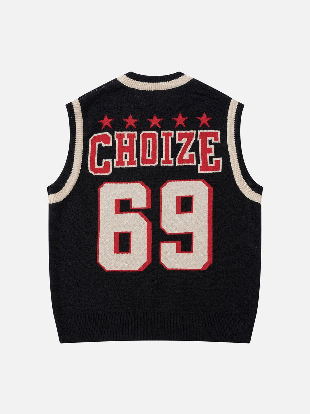 Lacezy - Number Letter Graphic Sweater Vest- Streetwear Fashion - lacezy.com