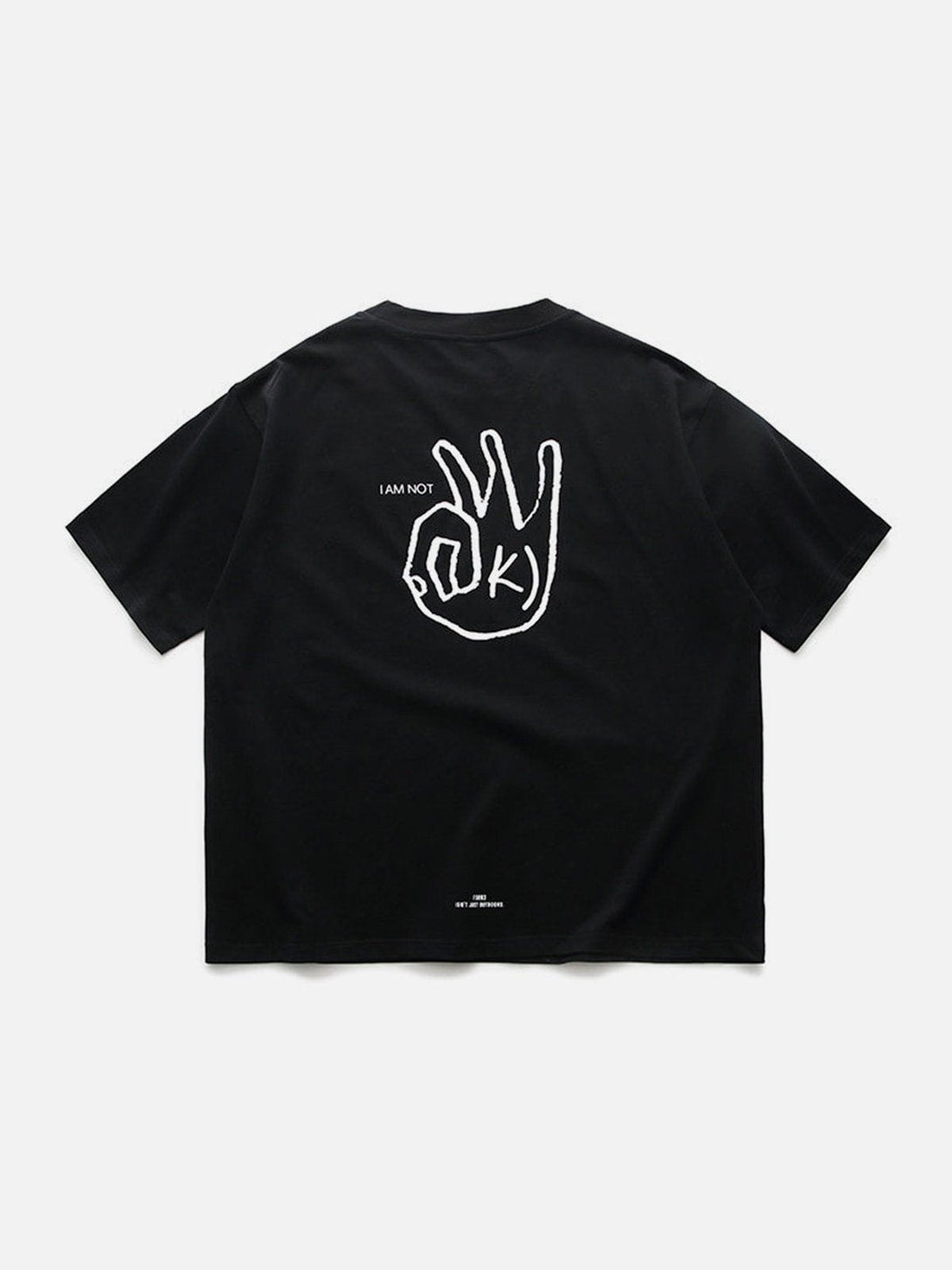 Lacezy - OK Gesture Print Tee- Streetwear Fashion - lacezy.com