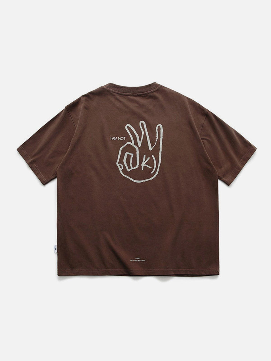 Lacezy - OK Gesture Print Tee- Streetwear Fashion - lacezy.com