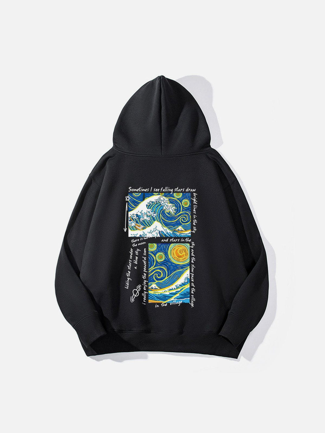 Lacezy - Oil Painting Print Thick Hoodie- Streetwear Fashion - lacezy.com