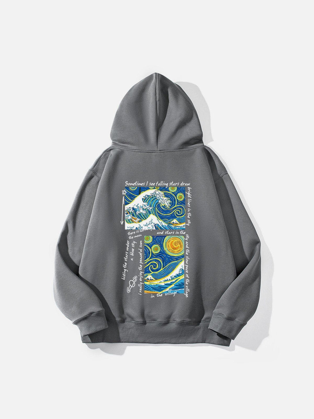 Lacezy - Oil Painting Print Thick Hoodie- Streetwear Fashion - lacezy.com