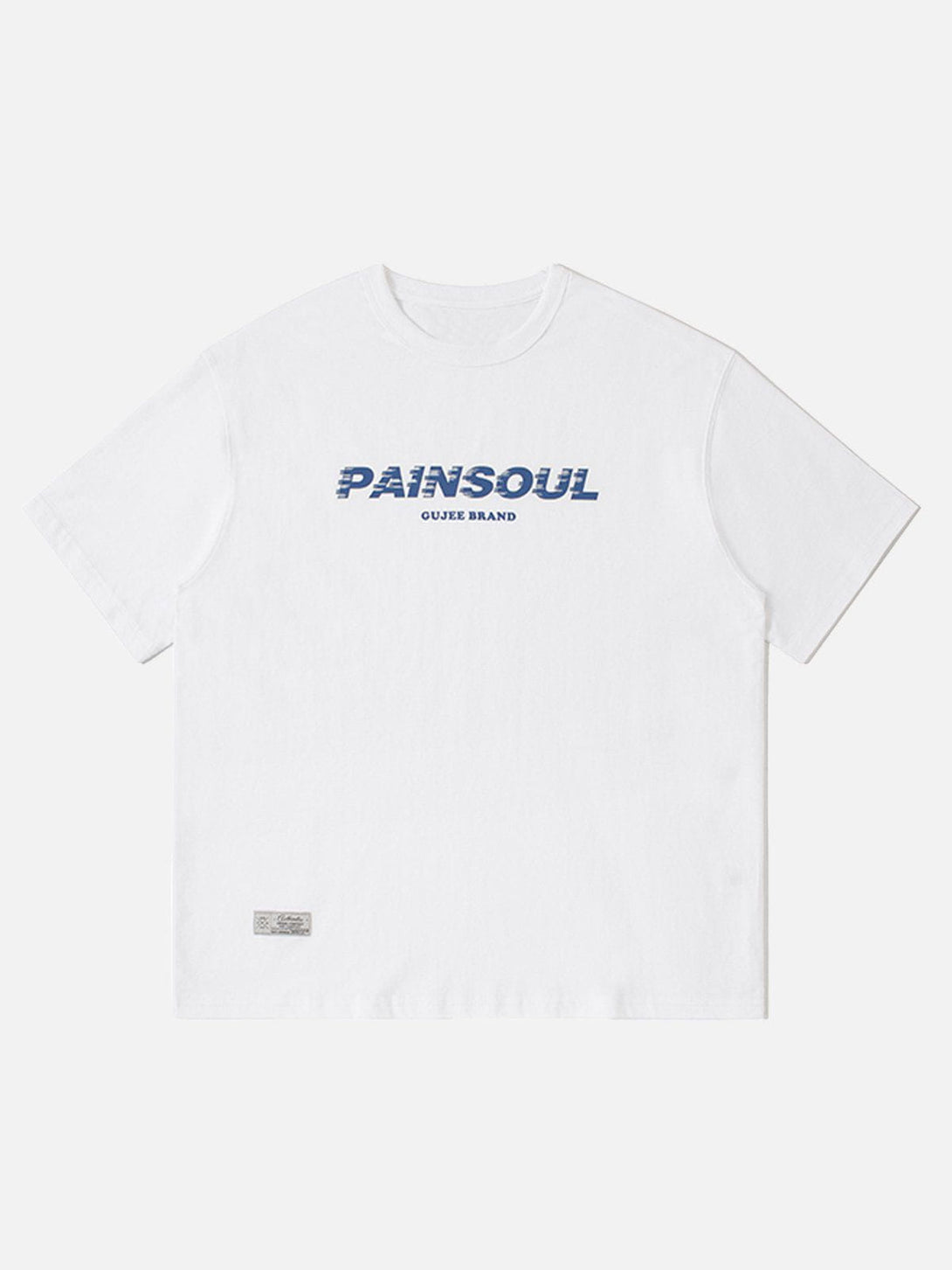 Lacezy - PAINSOUL Print Cotton Tee- Streetwear Fashion - lacezy.com