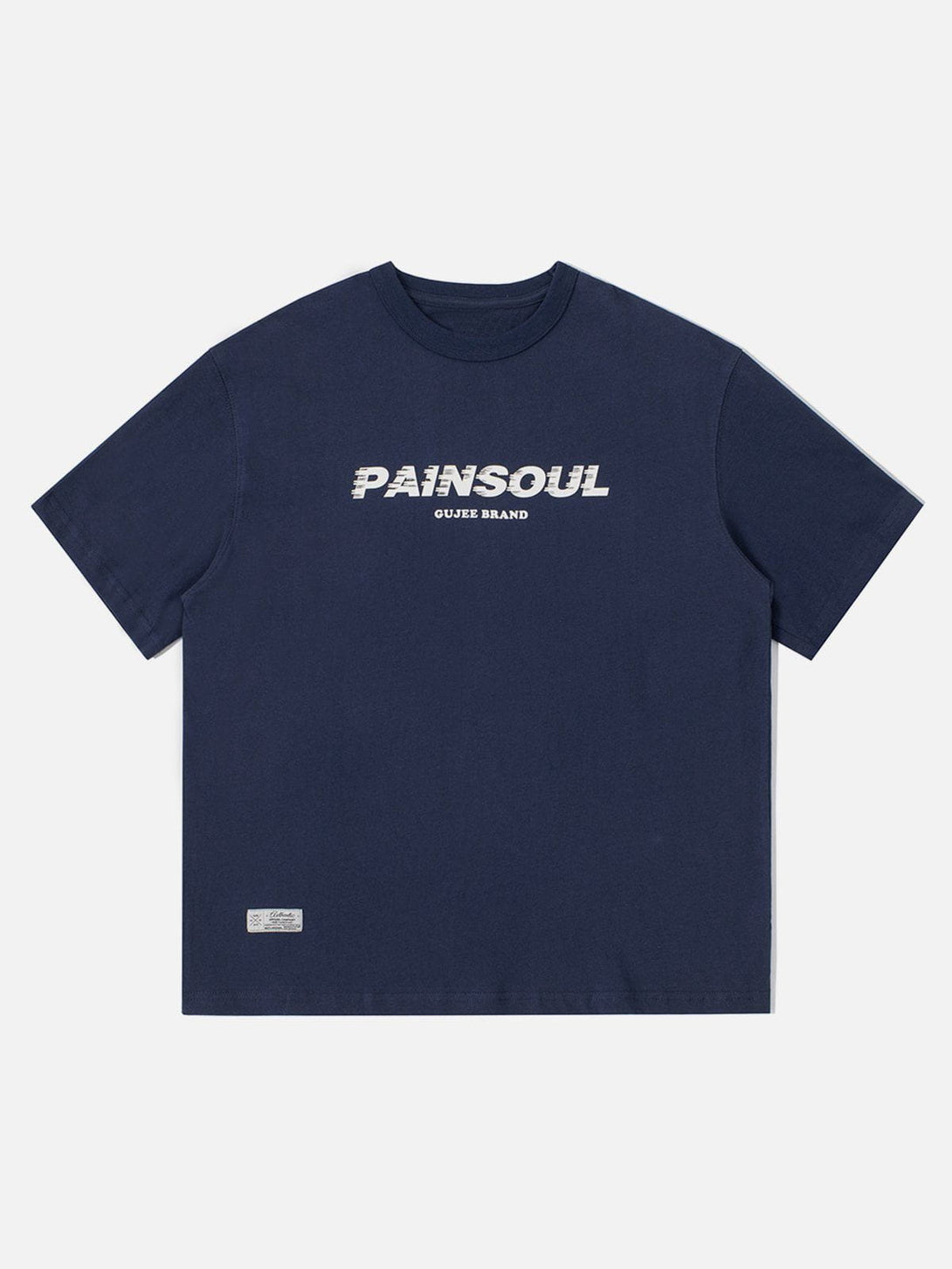 Lacezy - PAINSOUL Print Cotton Tee- Streetwear Fashion - lacezy.com