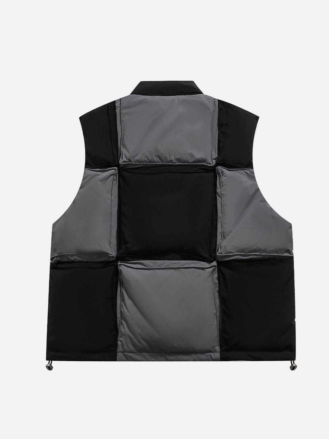 Lacezy - PLAID Color Blocking Down Gilet- Streetwear Fashion - lacezy.com