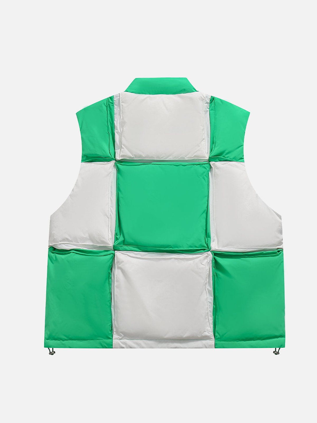 Lacezy - PLAID Color Blocking Down Gilet- Streetwear Fashion - lacezy.com