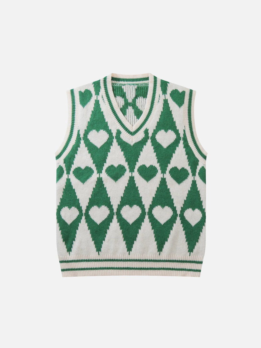 Lacezy - PLAID Love Sweater Vest- Streetwear Fashion - lacezy.com