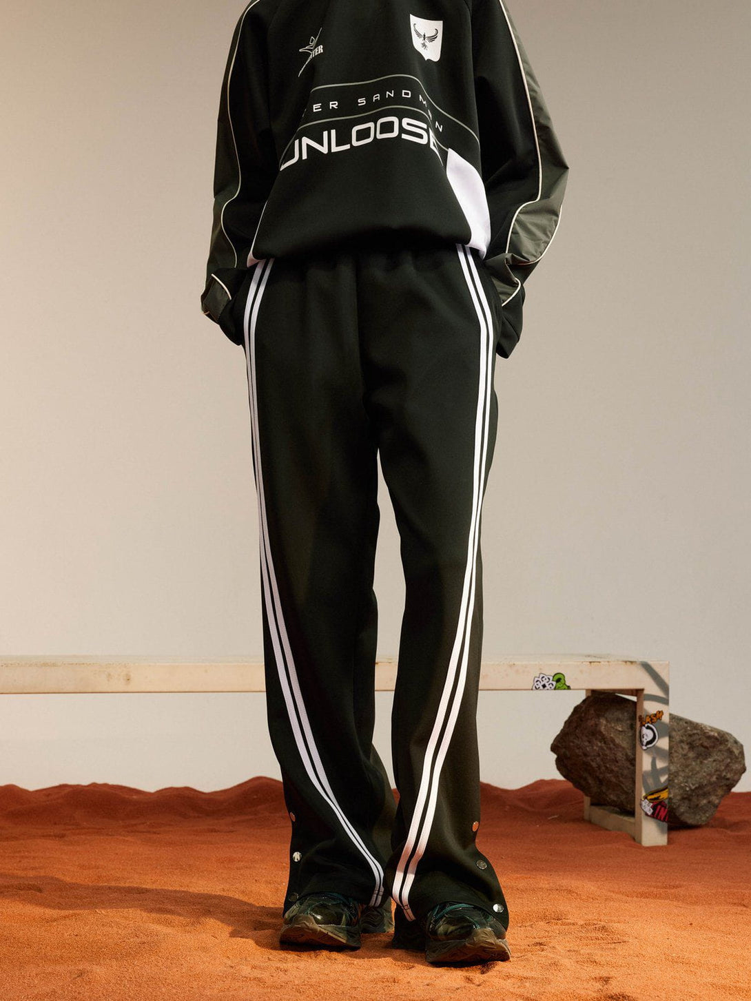 Lacezy - Pant Leg Openings Stripes Pants- Streetwear Fashion - lacezy.com