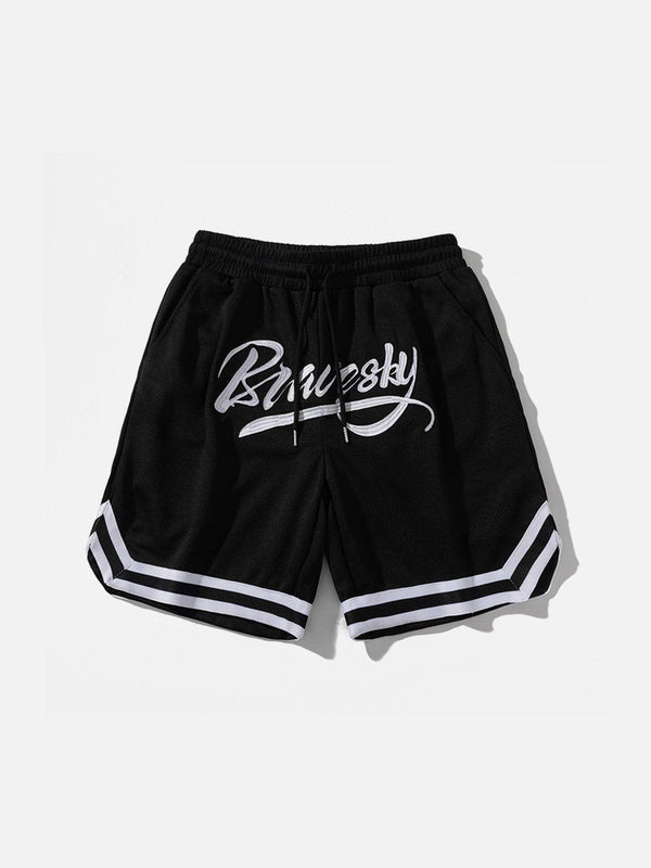 Lacezy - Pant Leg Stripes Sports Shorts- Streetwear Fashion - lacezy.com