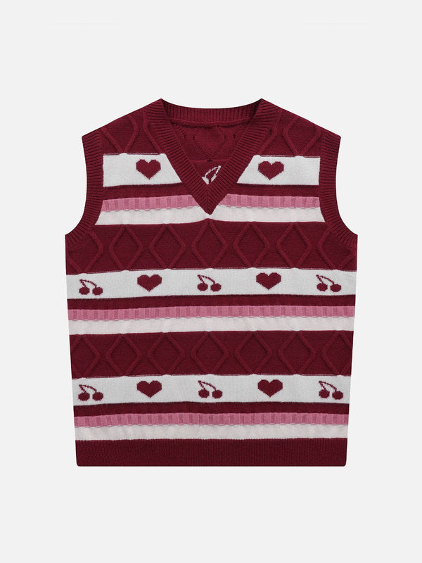 Lacezy - Patchwork Clash Sweater Vest- Streetwear Fashion - lacezy.com