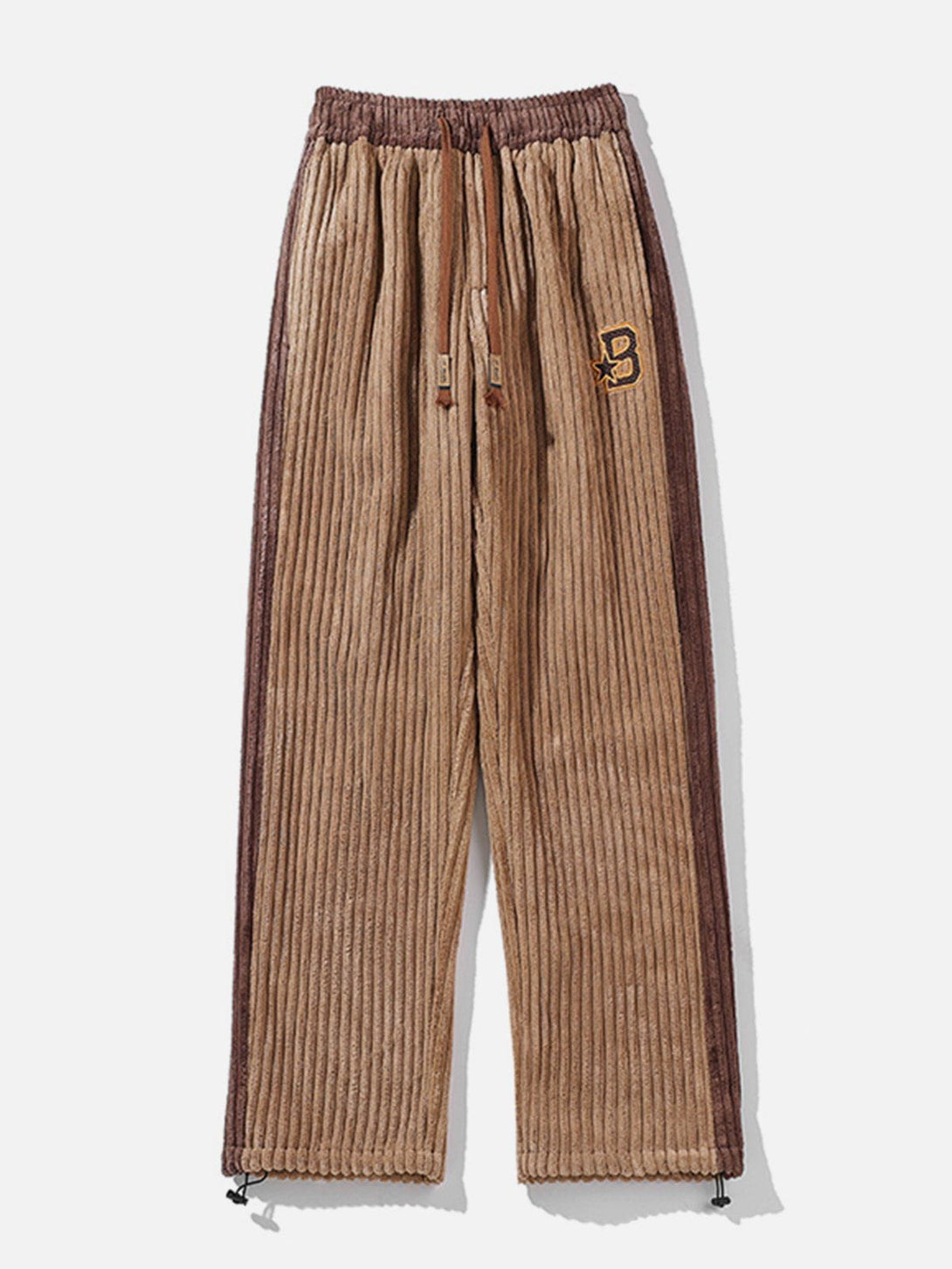 Lacezy - Patchwork Corduroy Sweatpants- Streetwear Fashion - lacezy.com