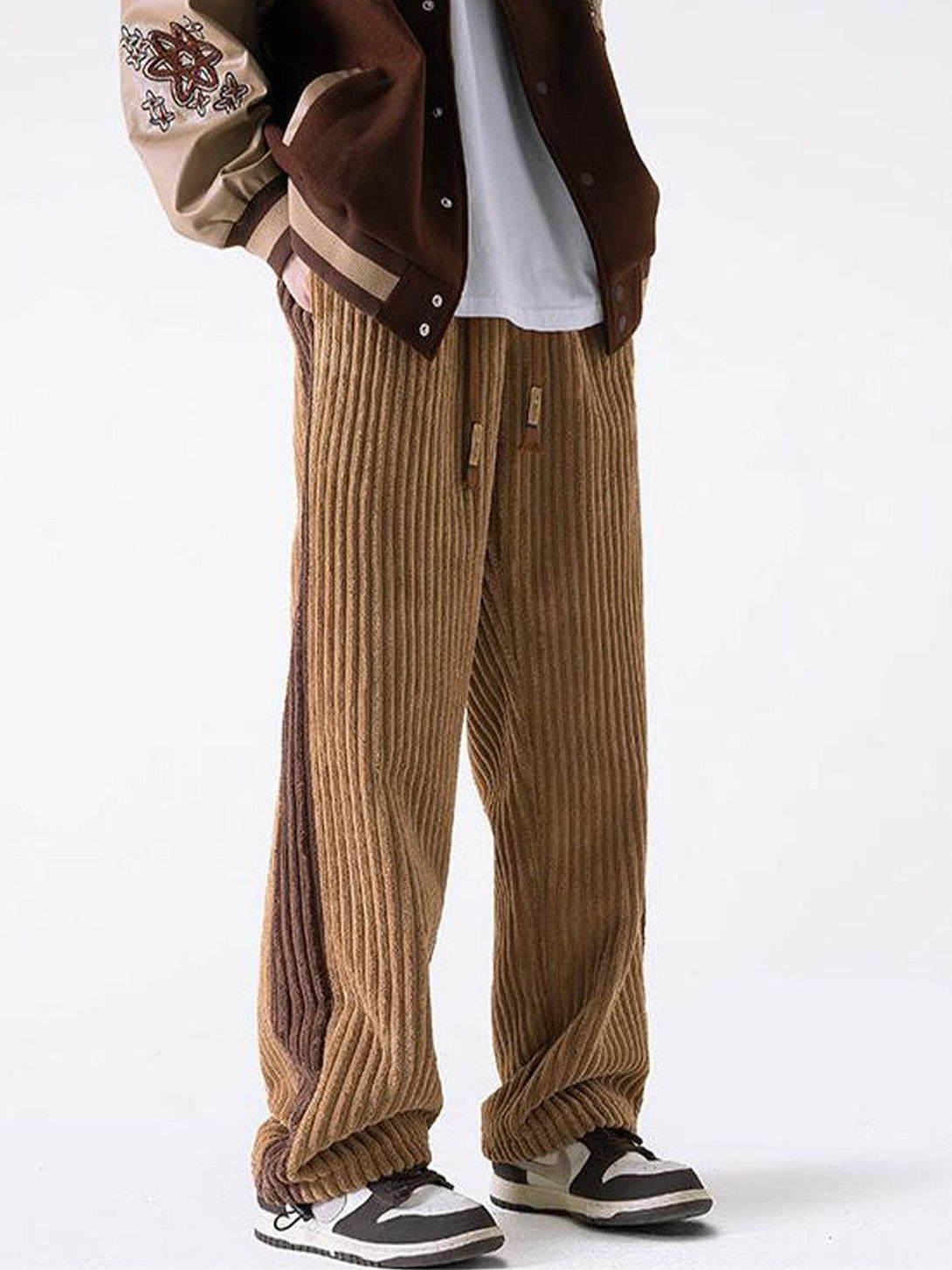 Lacezy - Patchwork Corduroy Sweatpants- Streetwear Fashion - lacezy.com