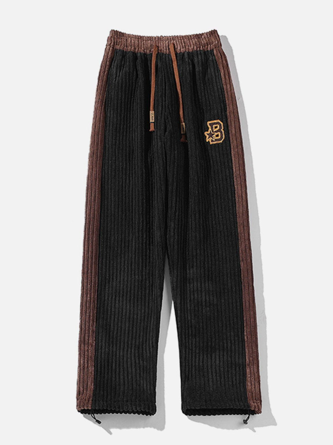 Lacezy - Patchwork Corduroy Sweatpants- Streetwear Fashion - lacezy.com