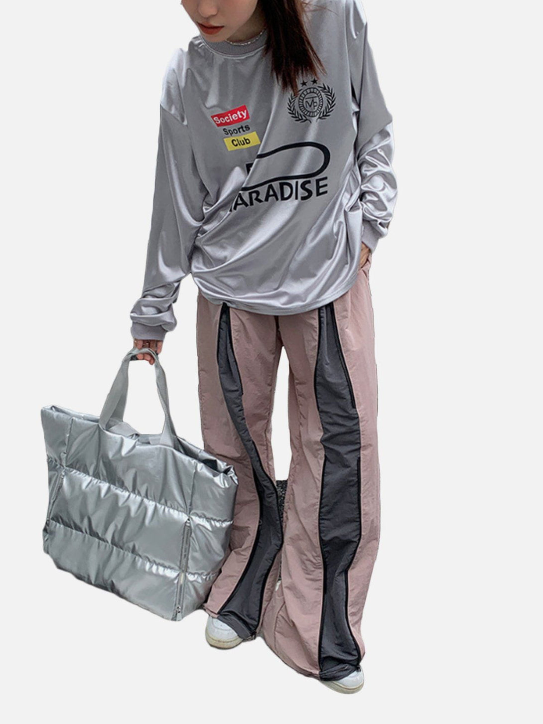 Lacezy - Patchwork Drawstring Pants- Streetwear Fashion - lacezy.com