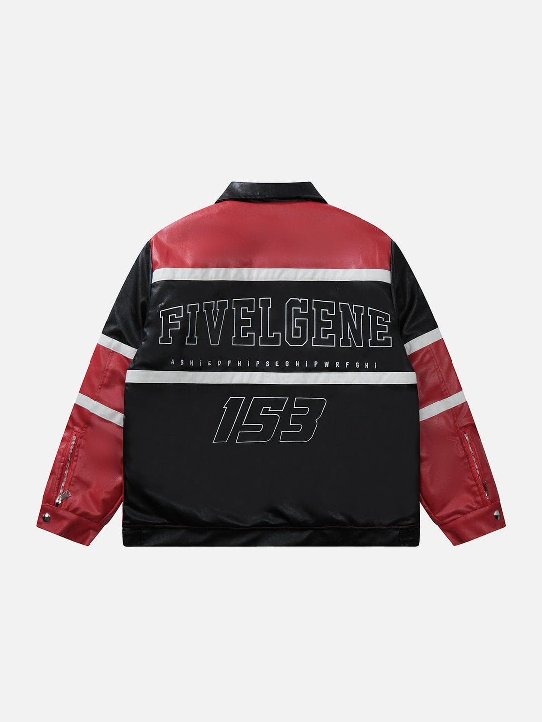 Lacezy - Patchwork Embroidered Leather Jacket- Streetwear Fashion - lacezy.com