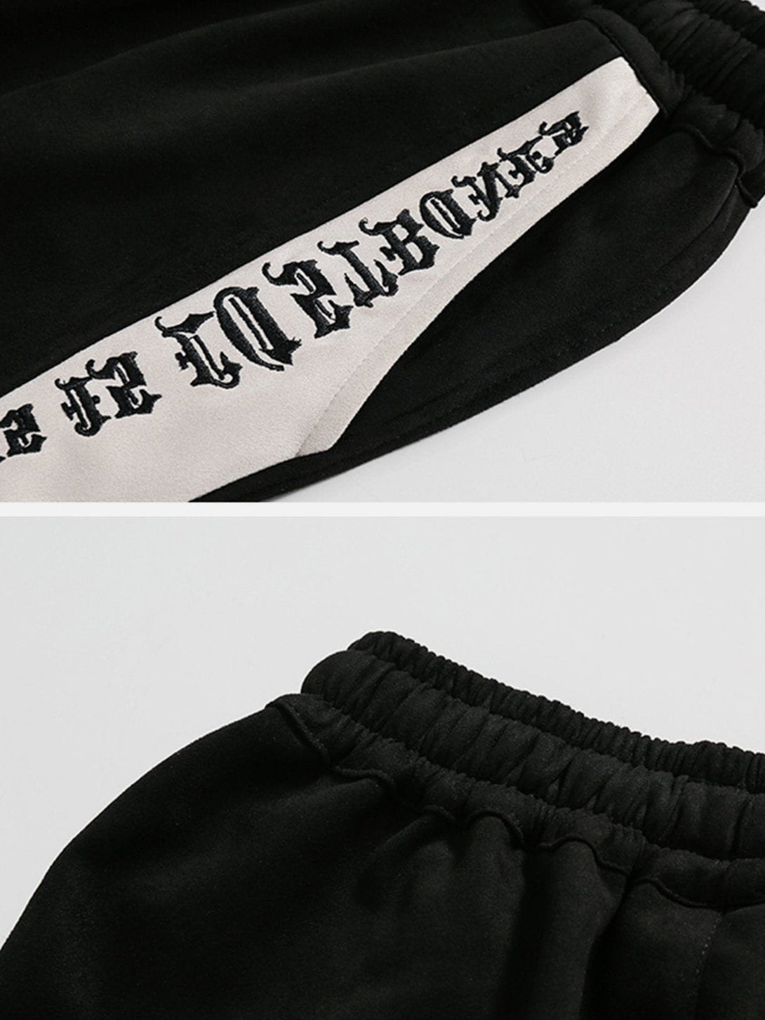 Lacezy - Patchwork Letter Drawstring Pants- Streetwear Fashion - lacezy.com