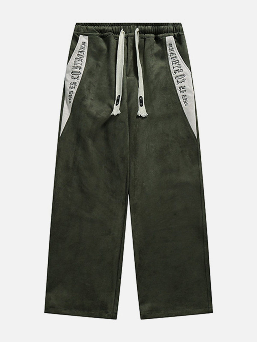 Lacezy - Patchwork Letter Drawstring Pants- Streetwear Fashion - lacezy.com