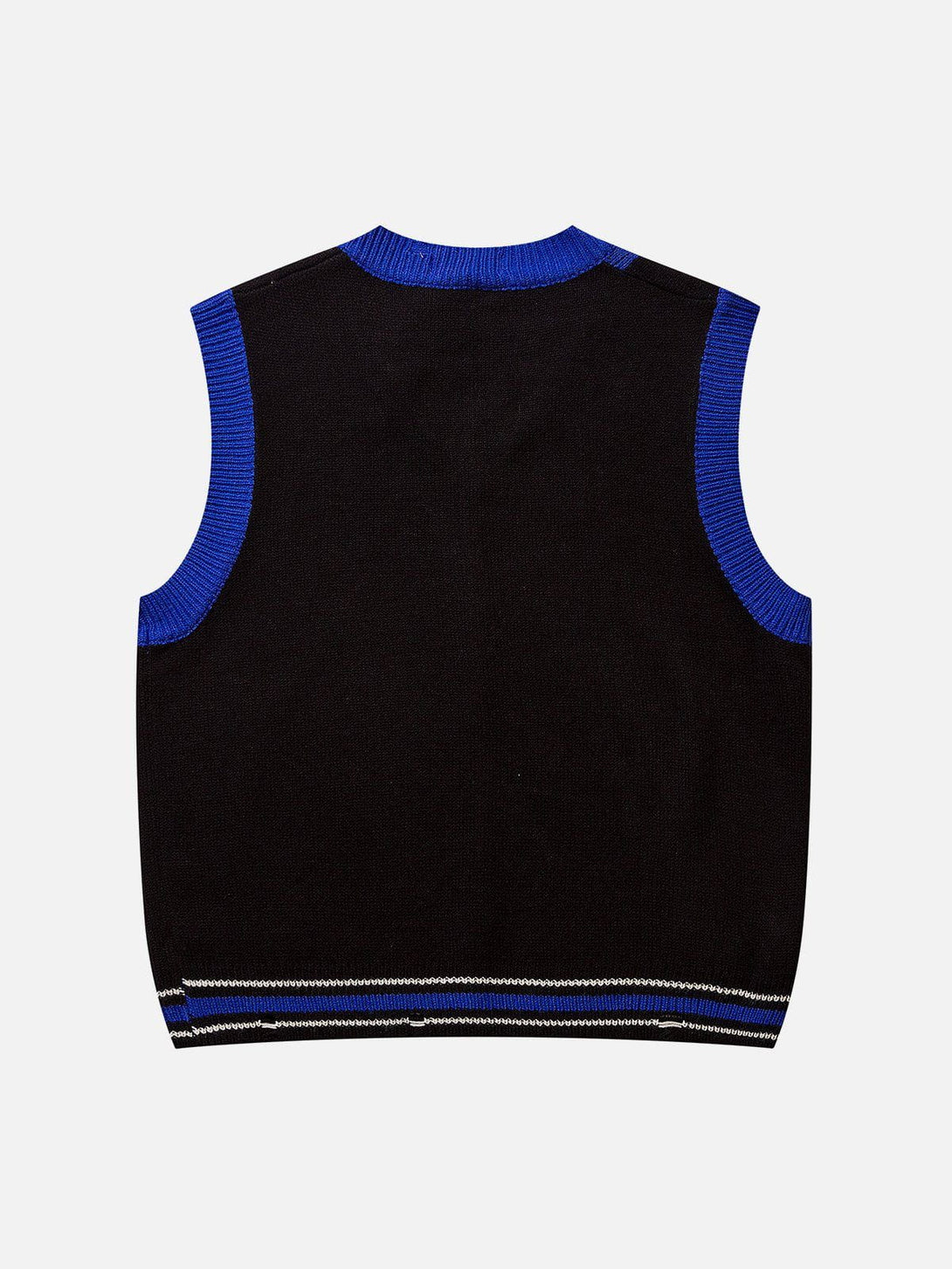 Lacezy - Patchwork Plaid Sweater Vest- Streetwear Fashion - lacezy.com