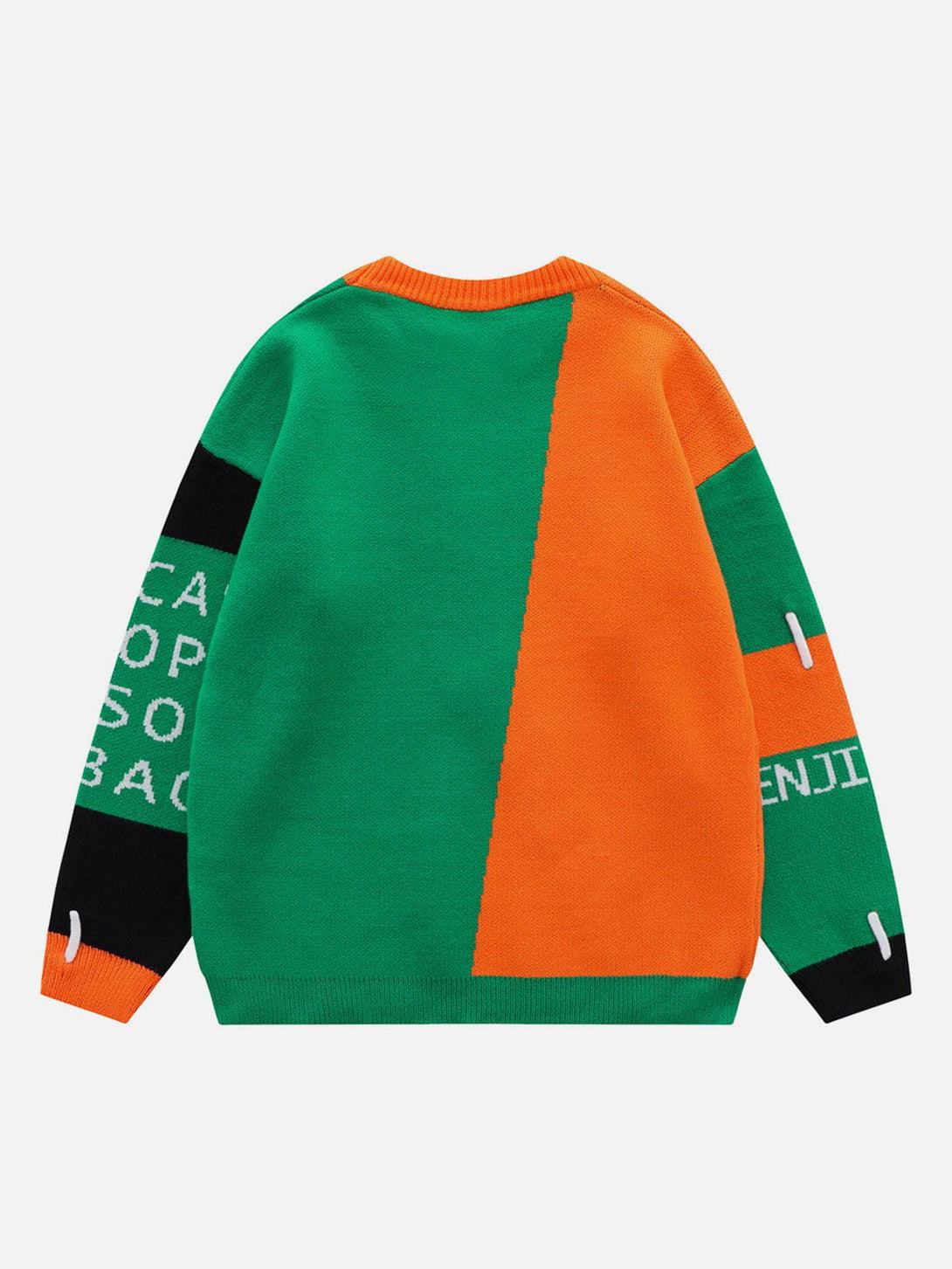 Lacezy - Patchwork Straps Sweater- Streetwear Fashion - lacezy.com